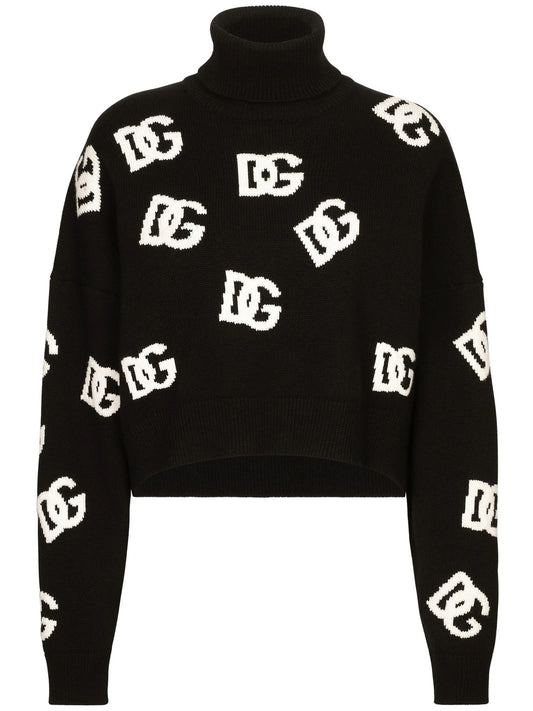 intarsia-knit logo jumper