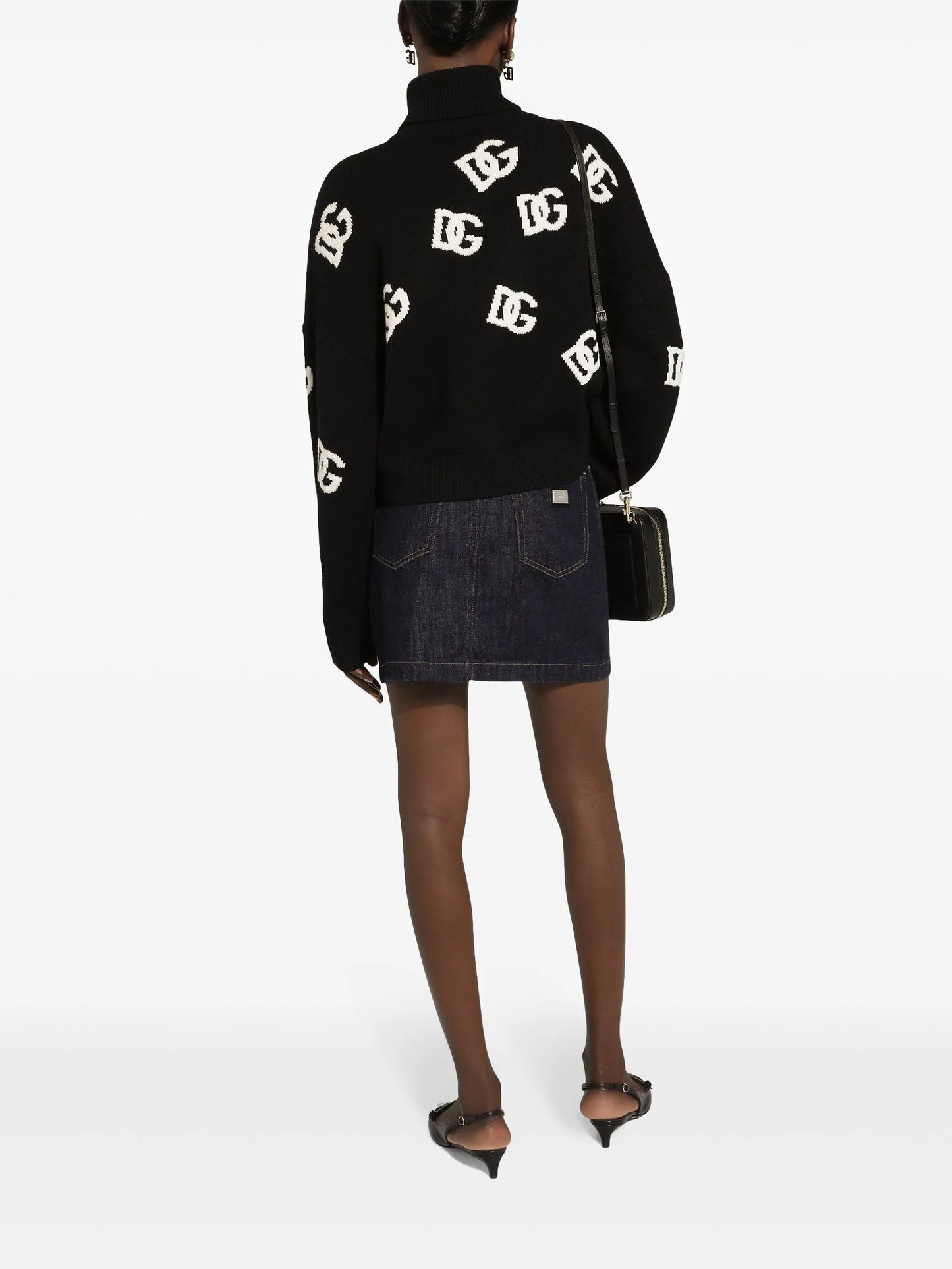 intarsia-knit logo jumper