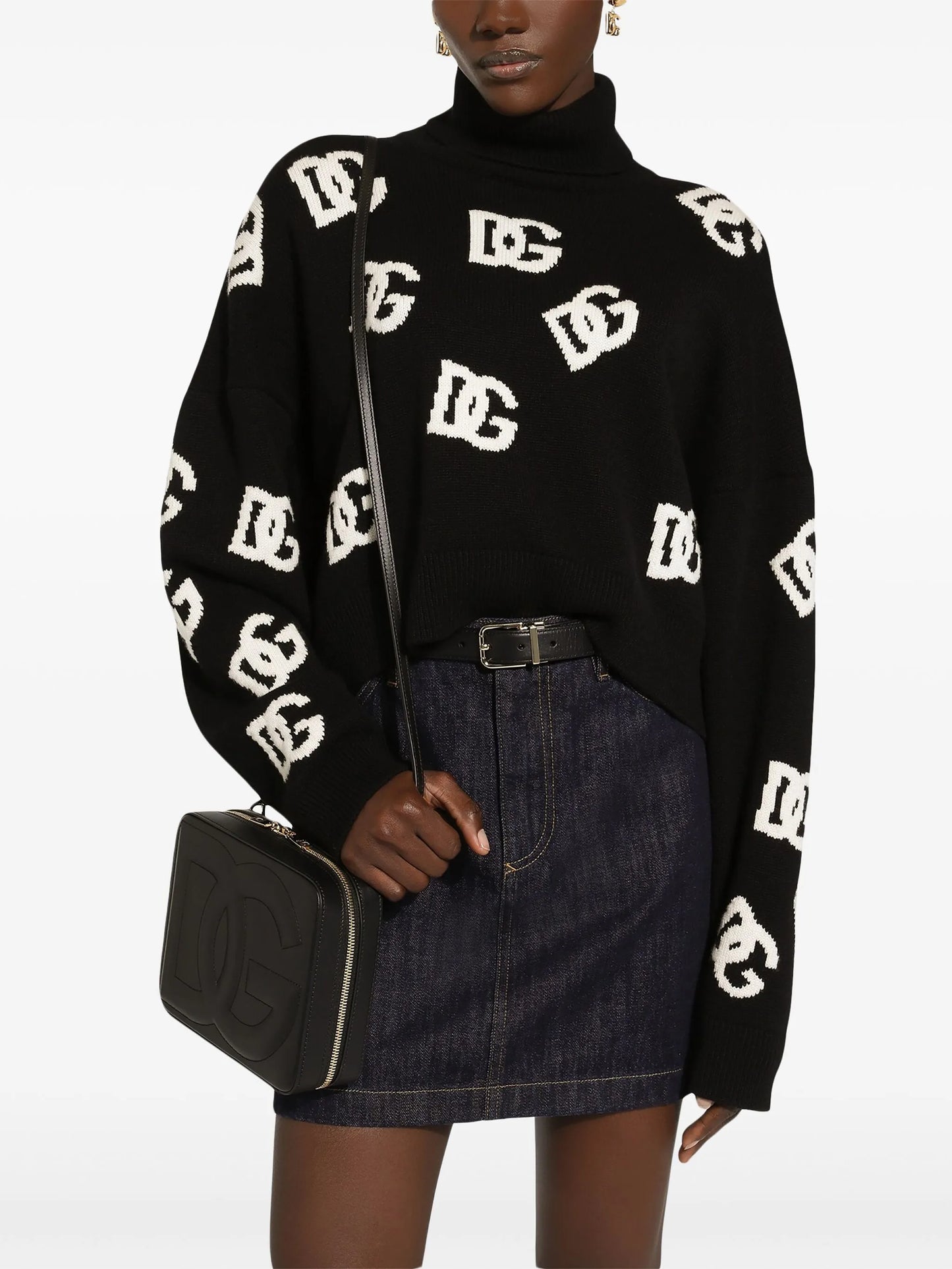 intarsia-knit logo jumper