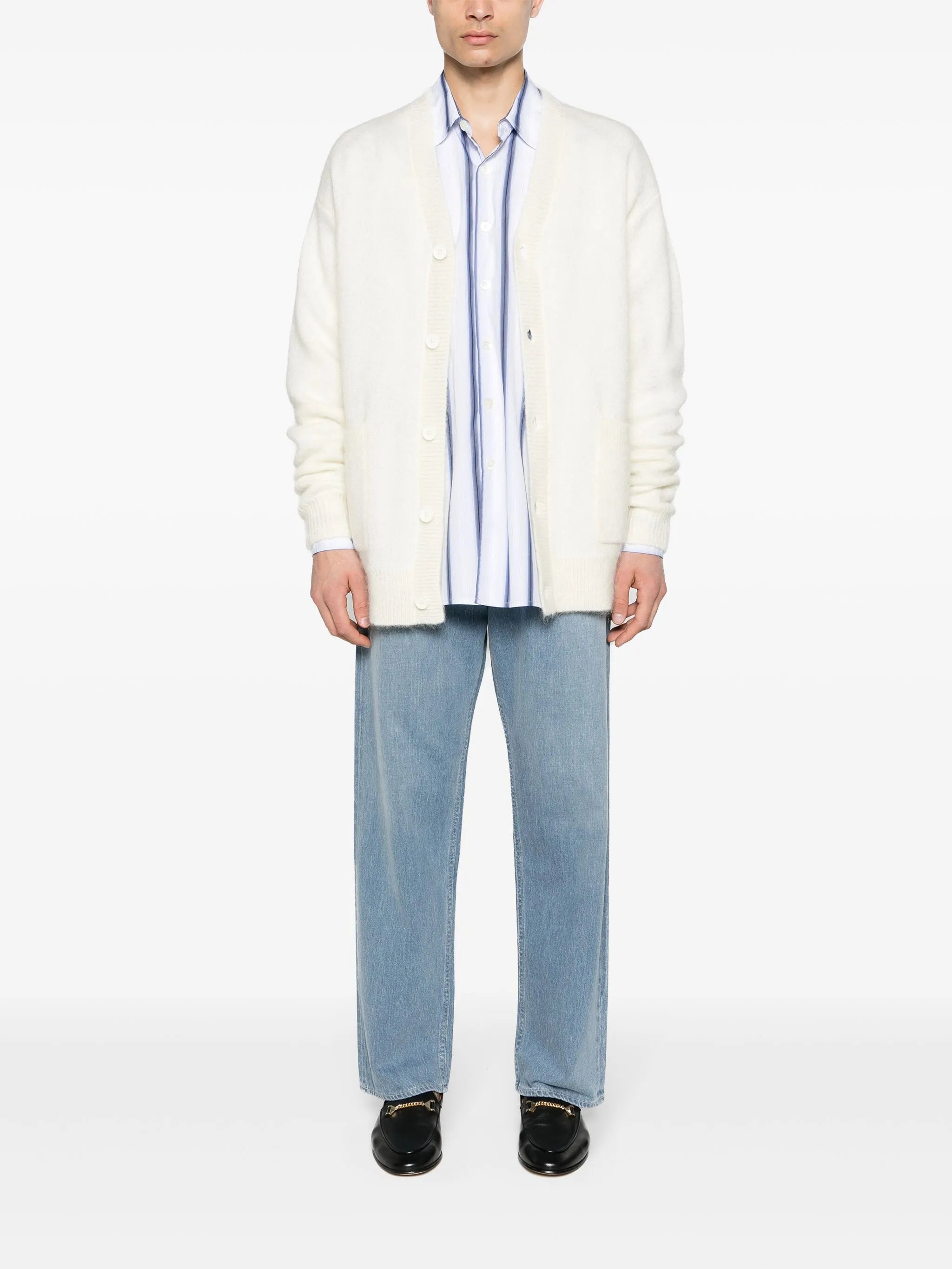 straight-leg cotton jeans