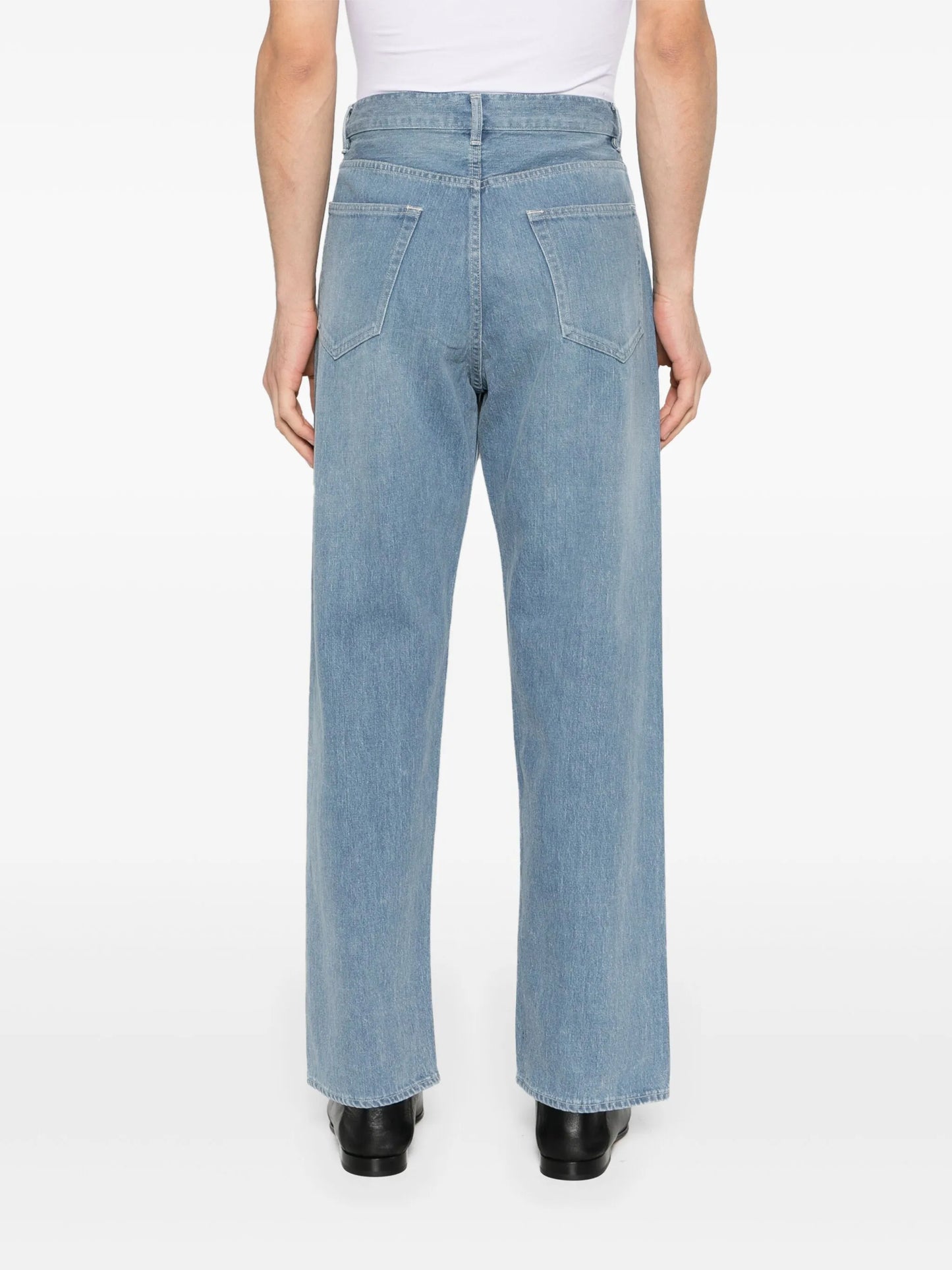 straight-leg cotton jeans