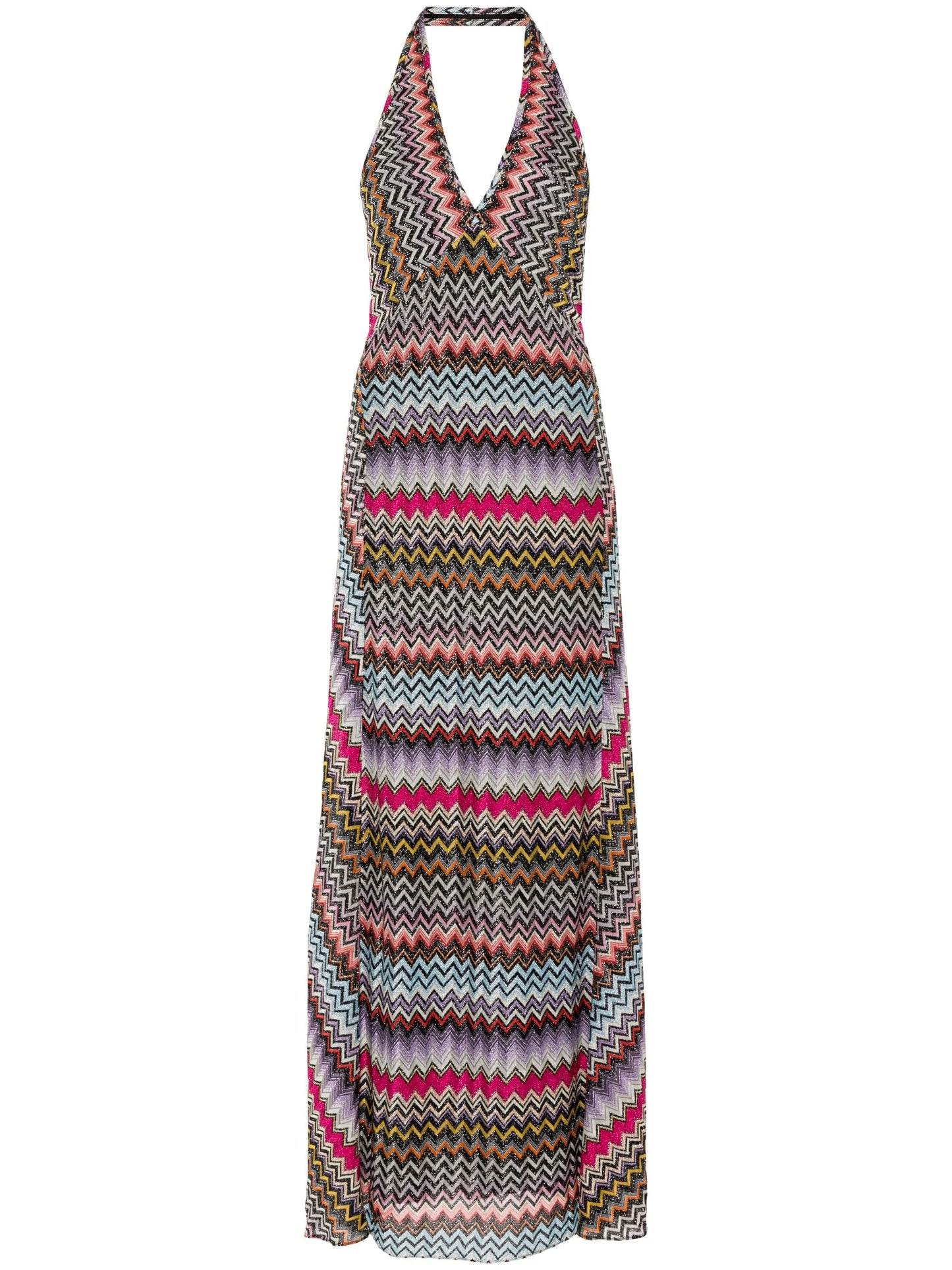 zigzag-woven maxi dress