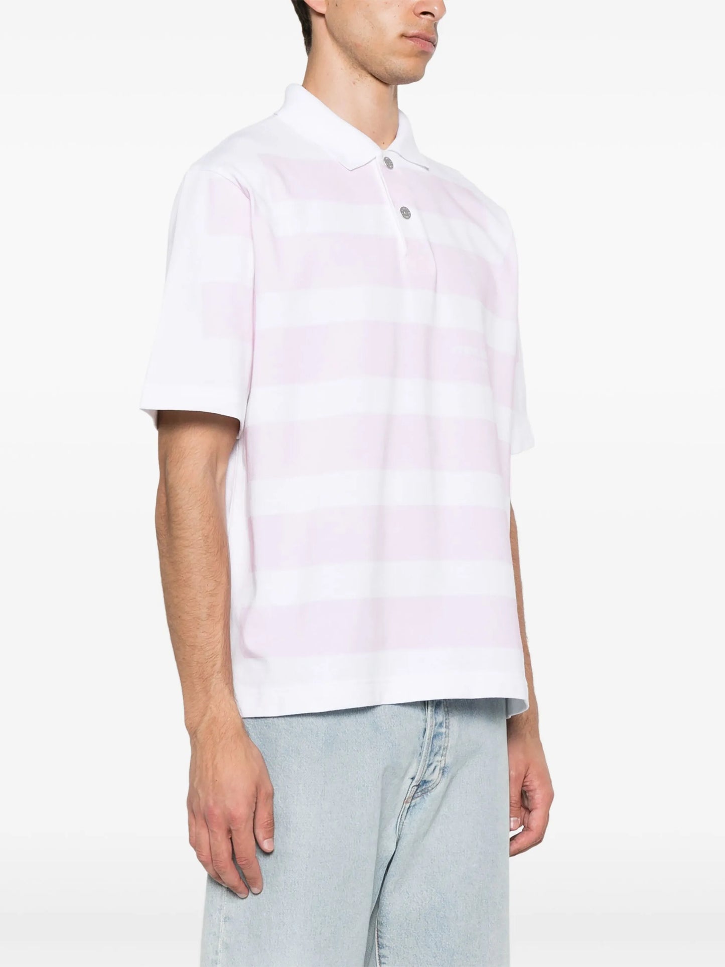 striped cotton polo shirt