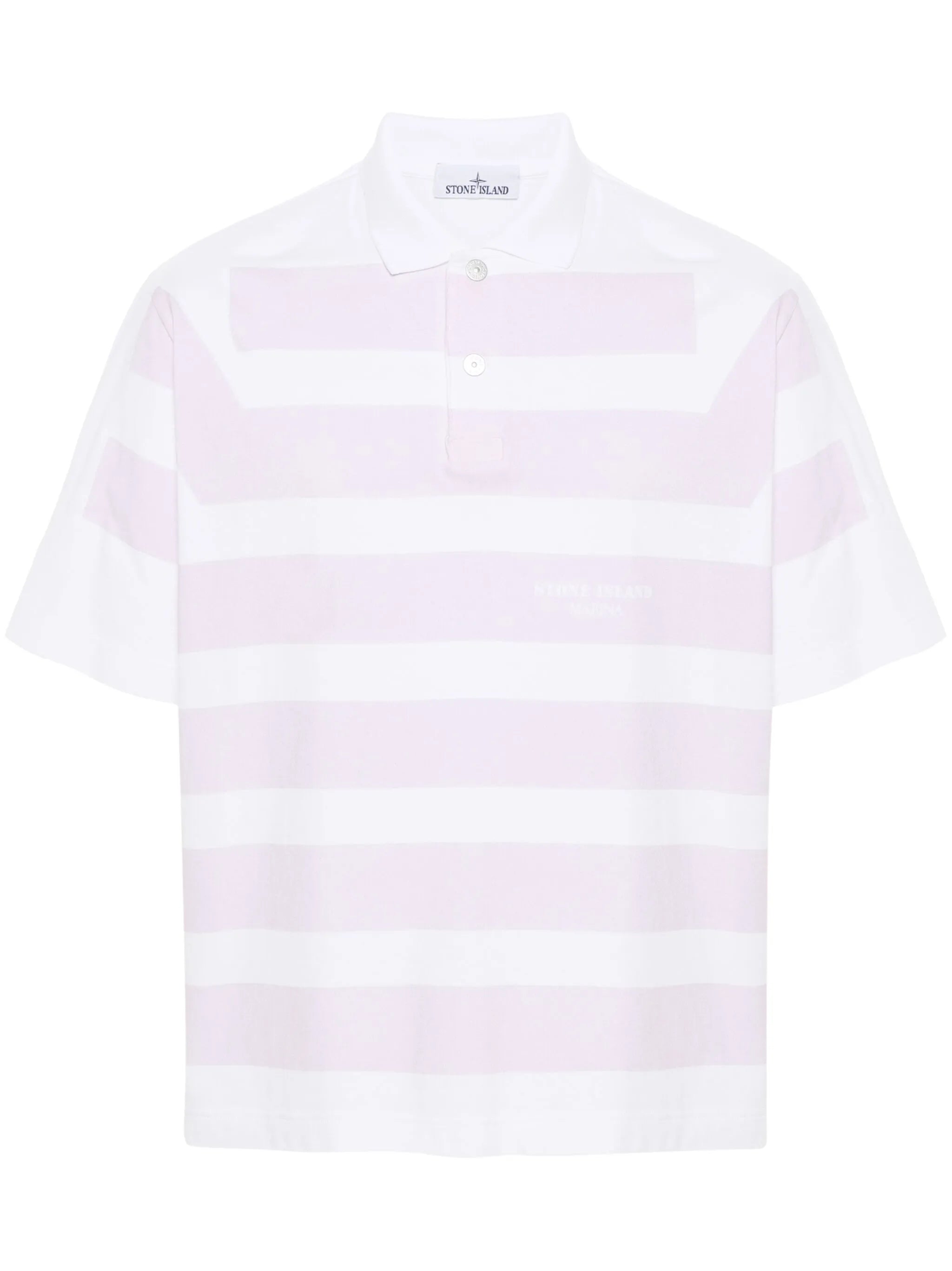 striped cotton polo shirt