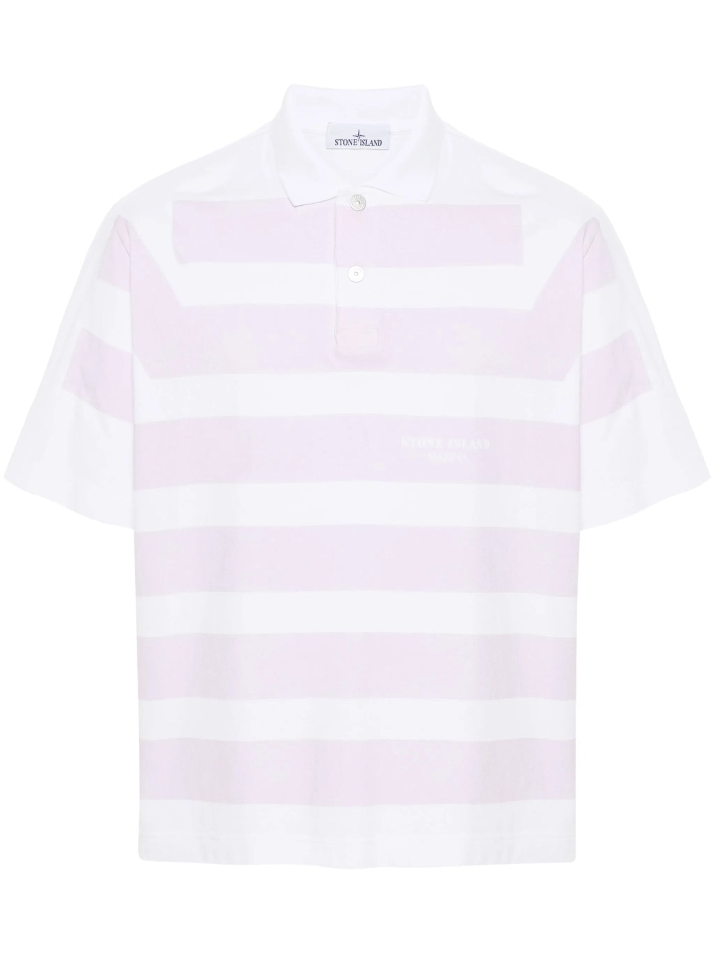 striped cotton polo shirt