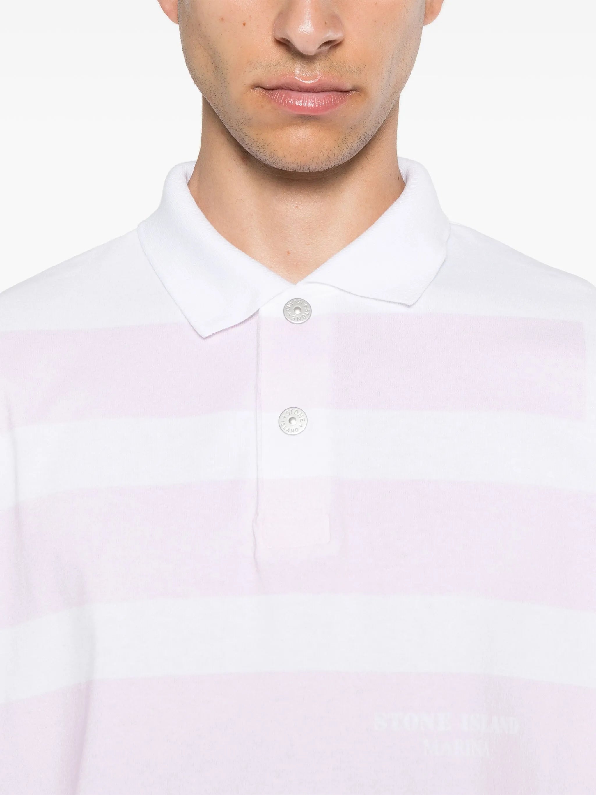 striped cotton polo shirt