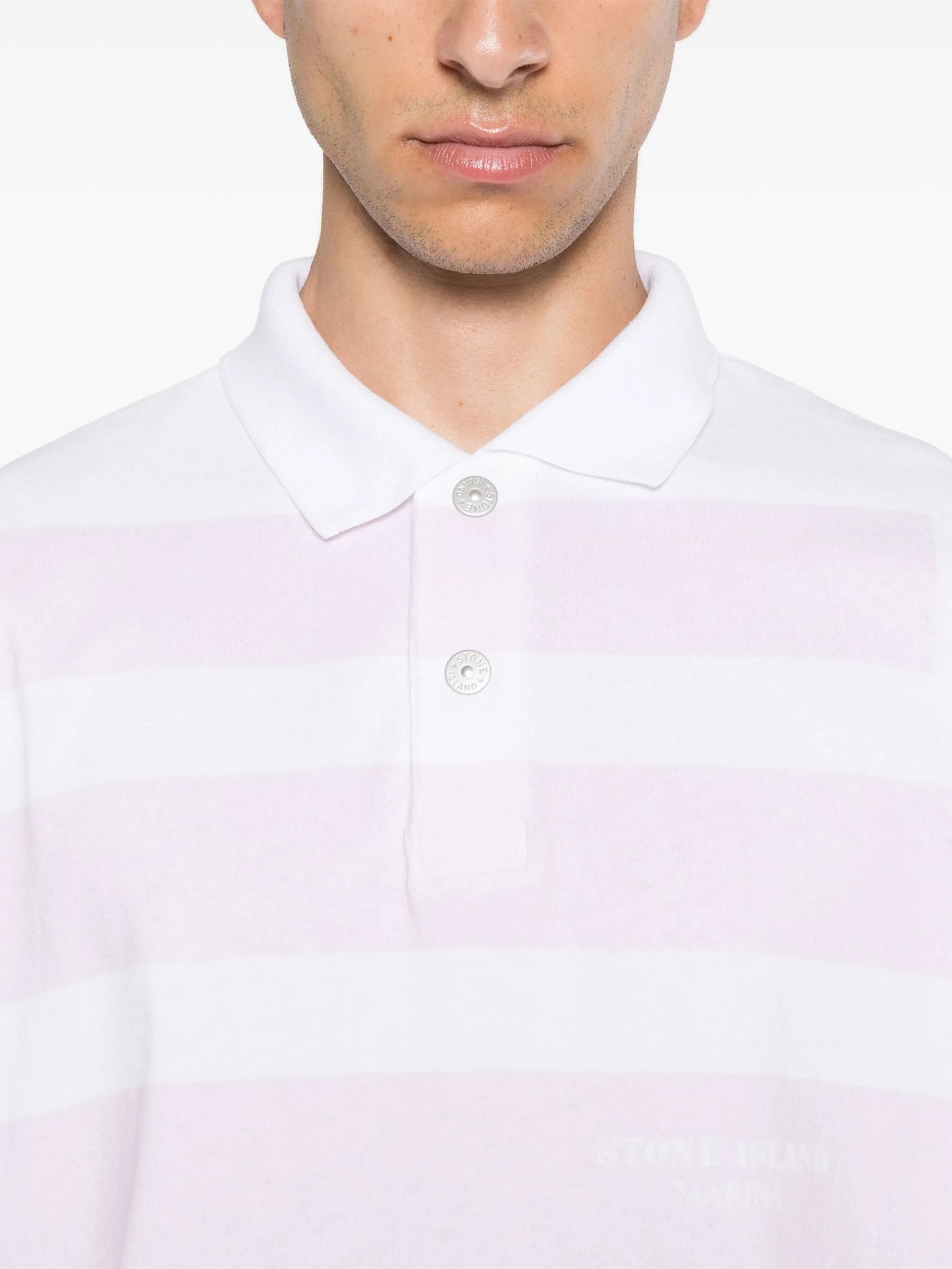 striped cotton polo shirt
