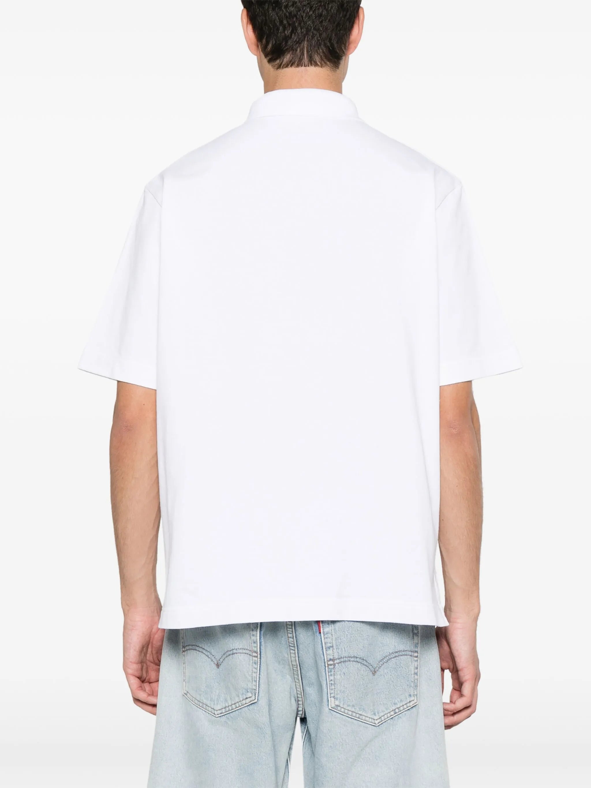 striped cotton polo shirt