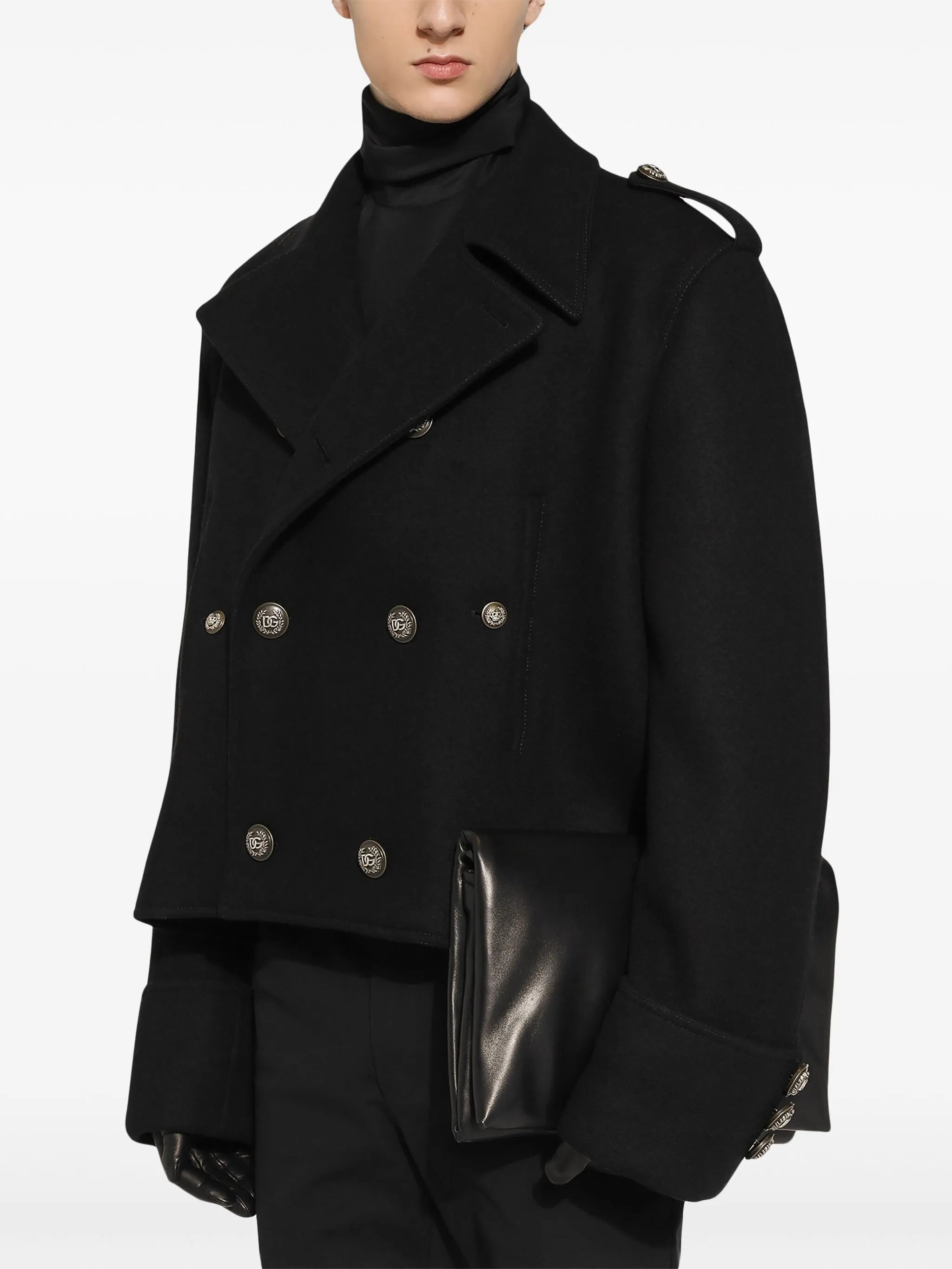 double-breasted peacoat