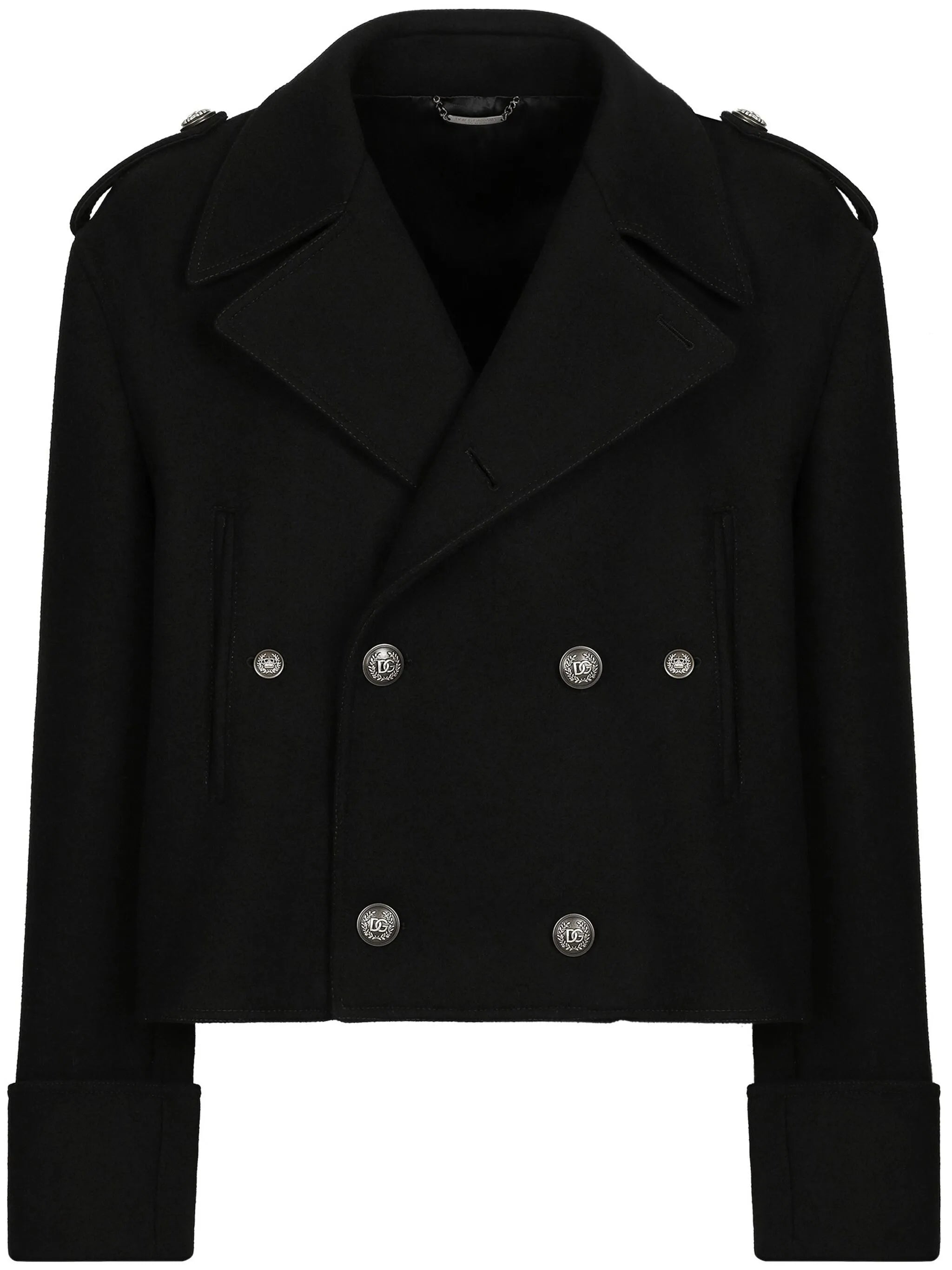 double-breasted peacoat