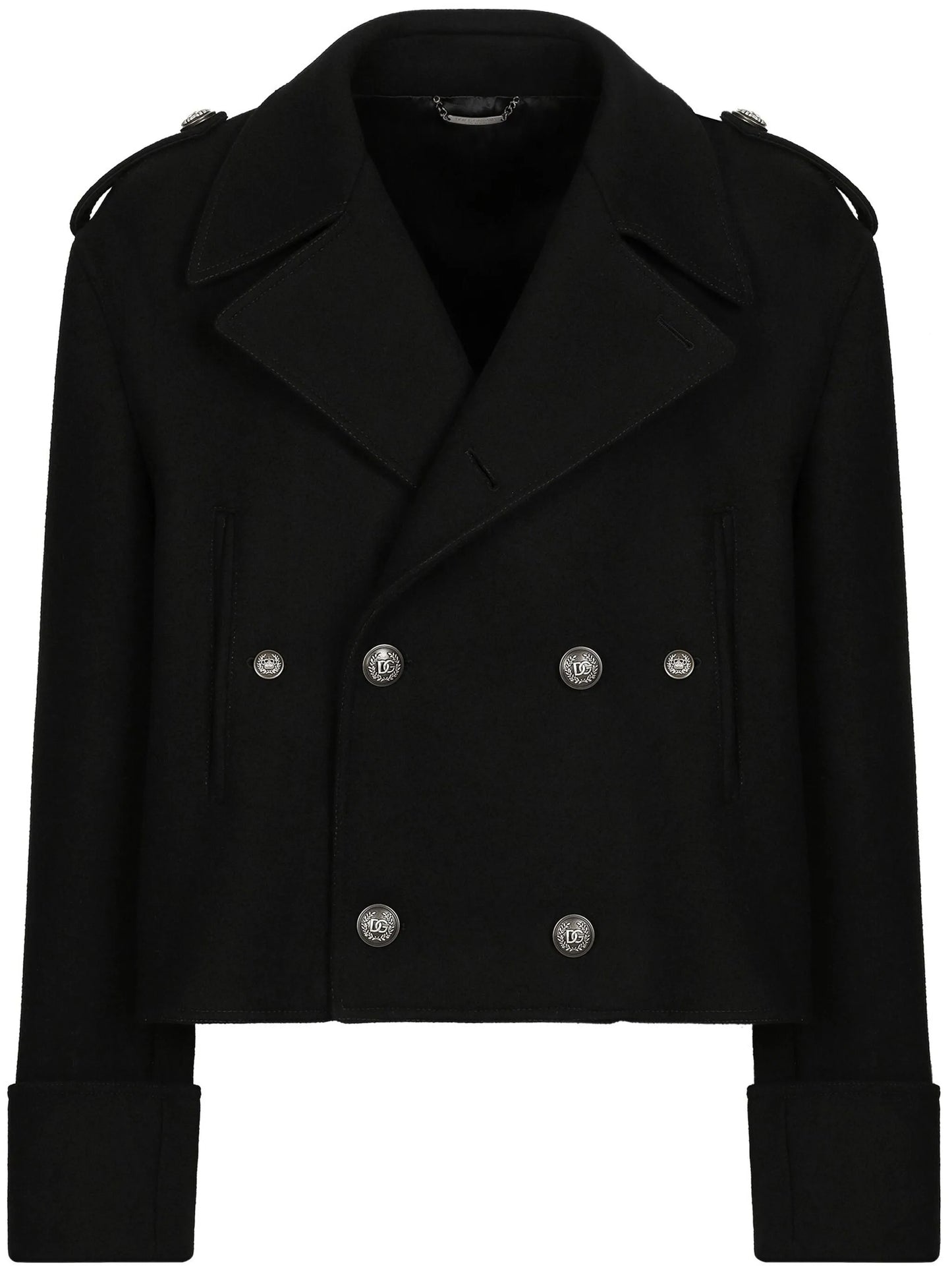double-breasted peacoat