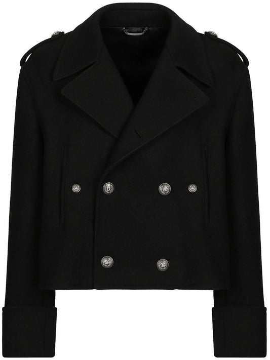 double-breasted peacoat