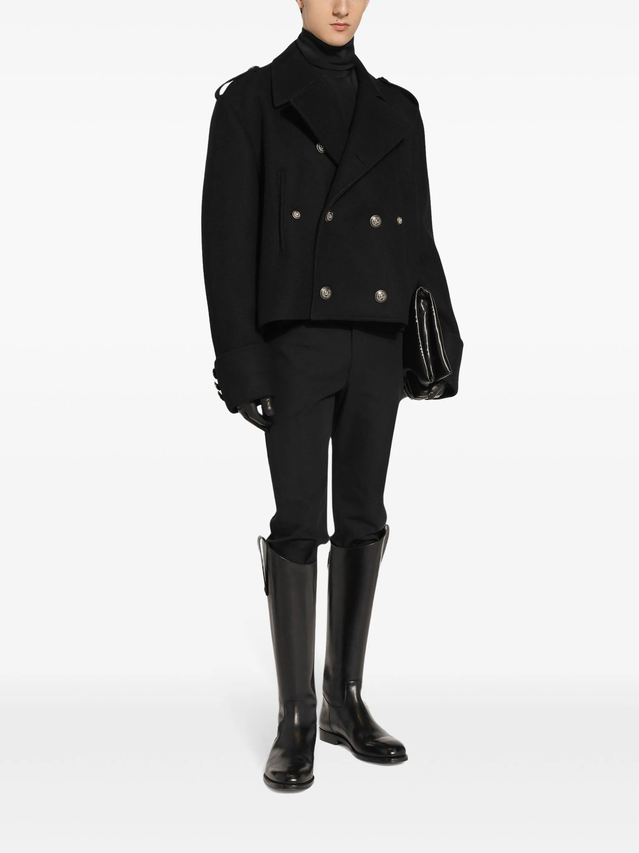 double-breasted peacoat