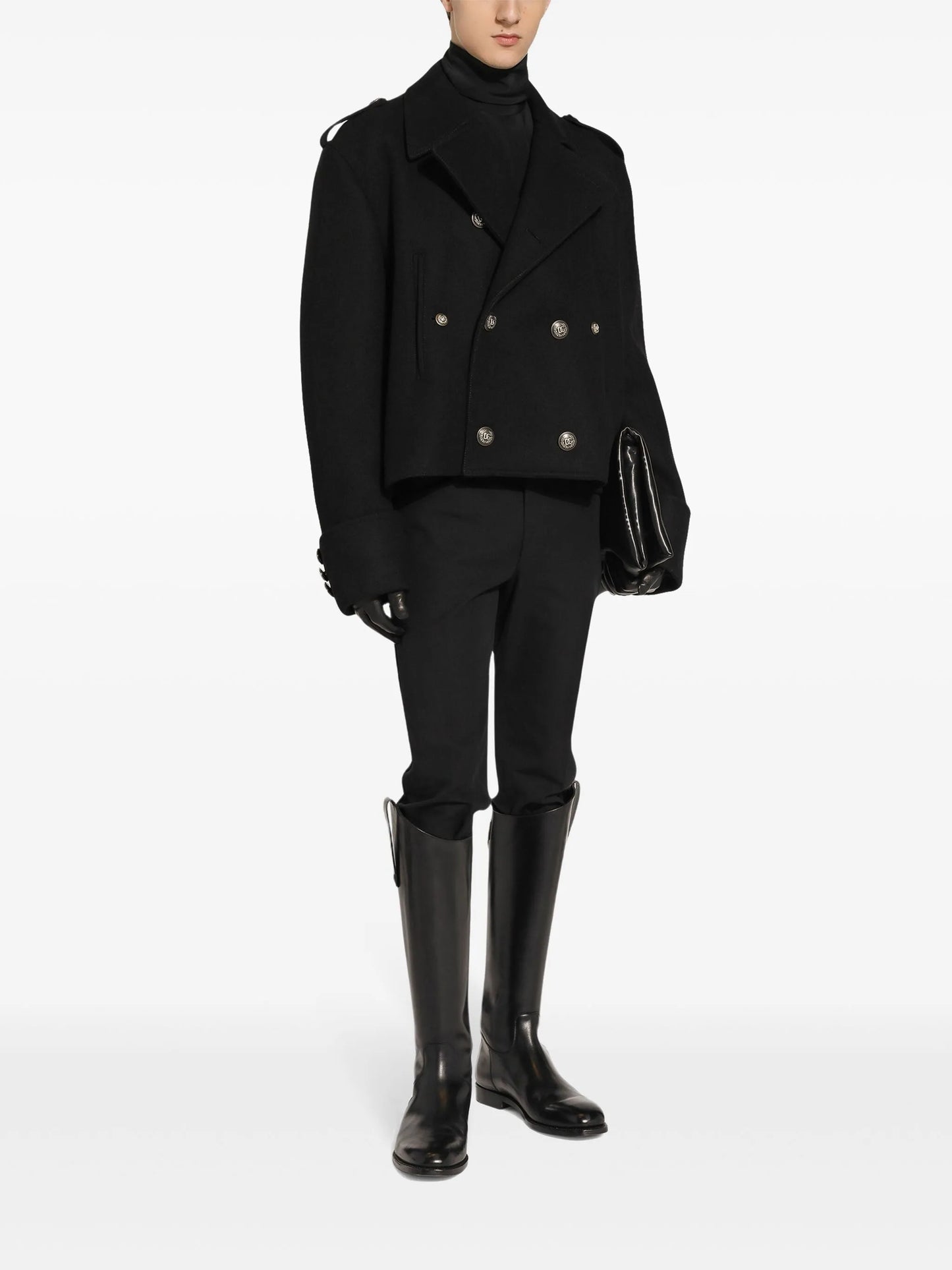 double-breasted peacoat