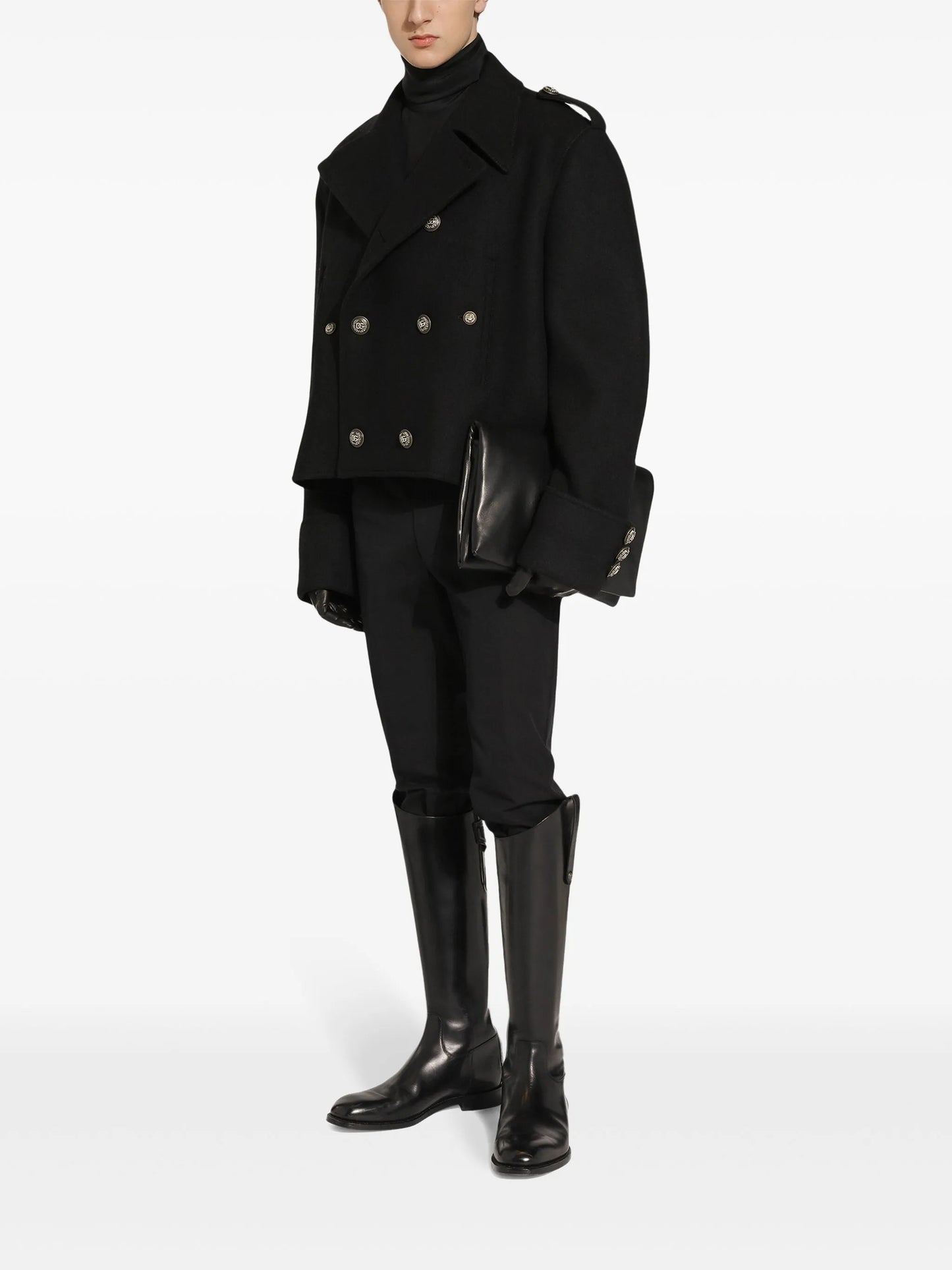 double-breasted peacoat