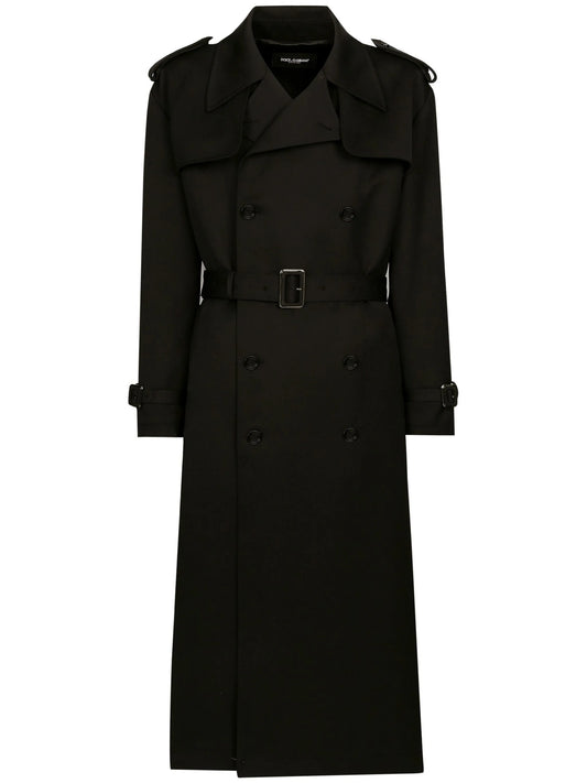 double-breasted trench coat