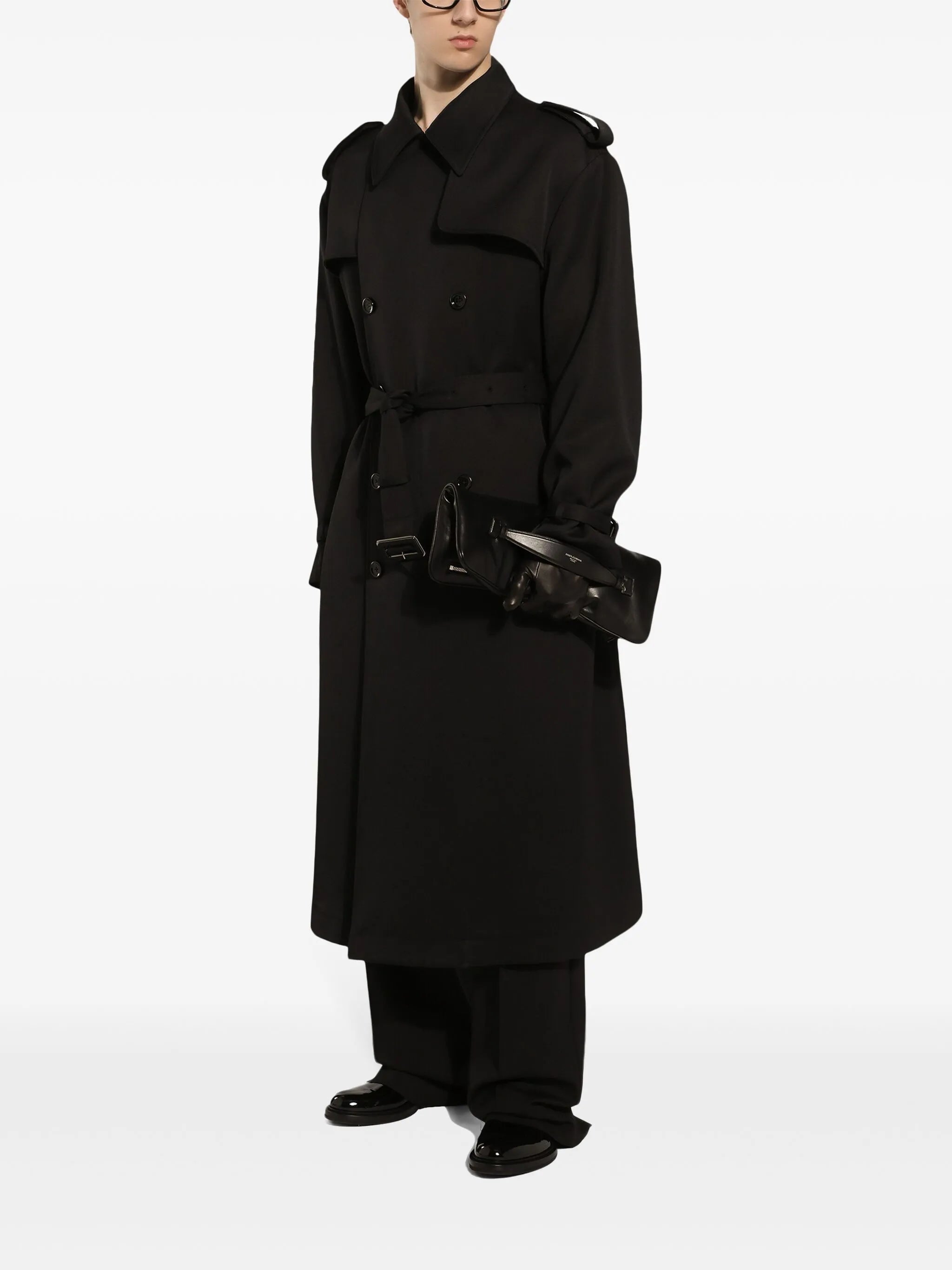 double-breasted trench coat