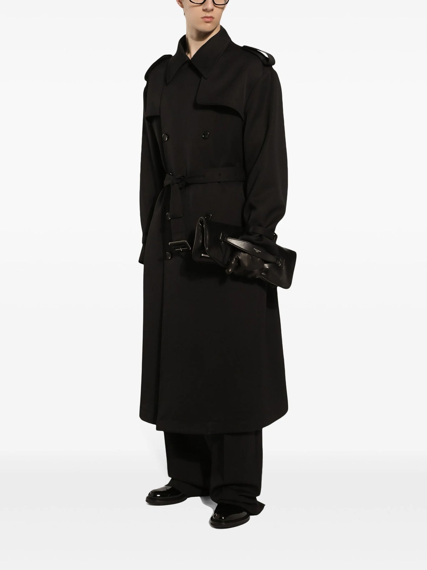 double-breasted trench coat