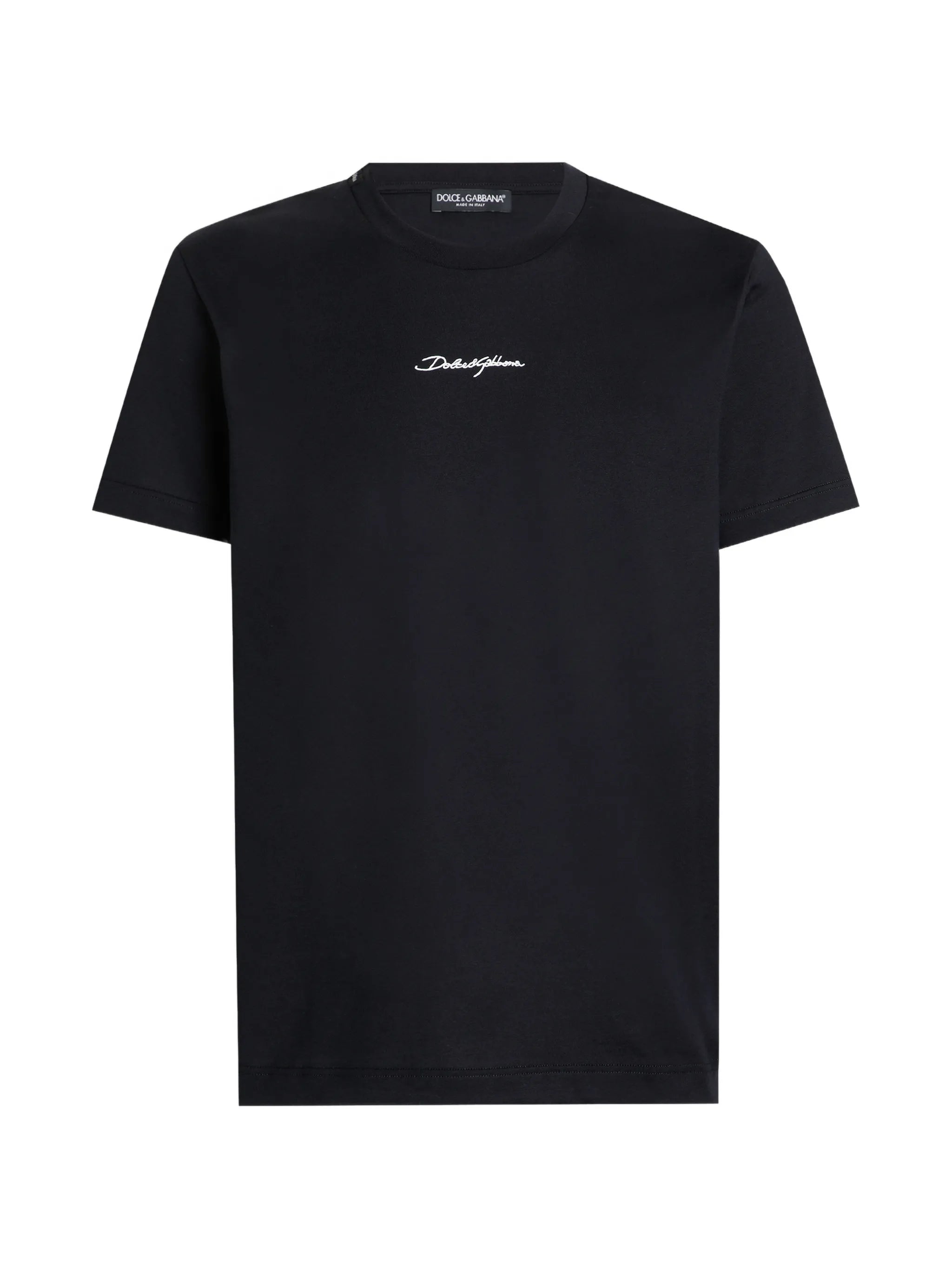embroidered-patch cotton T-shirt