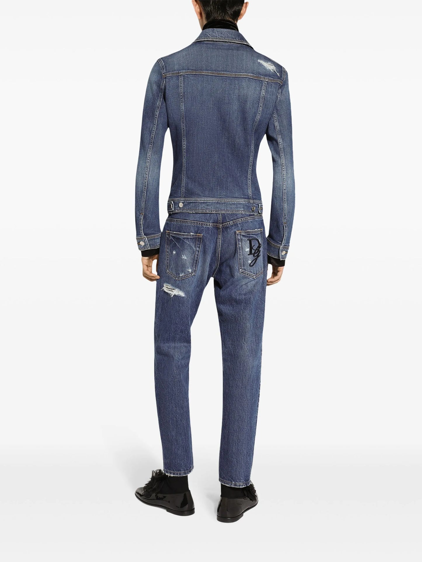 buttoned denim jacket