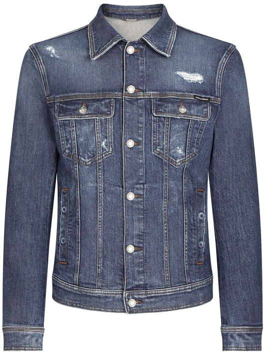 buttoned denim jacket