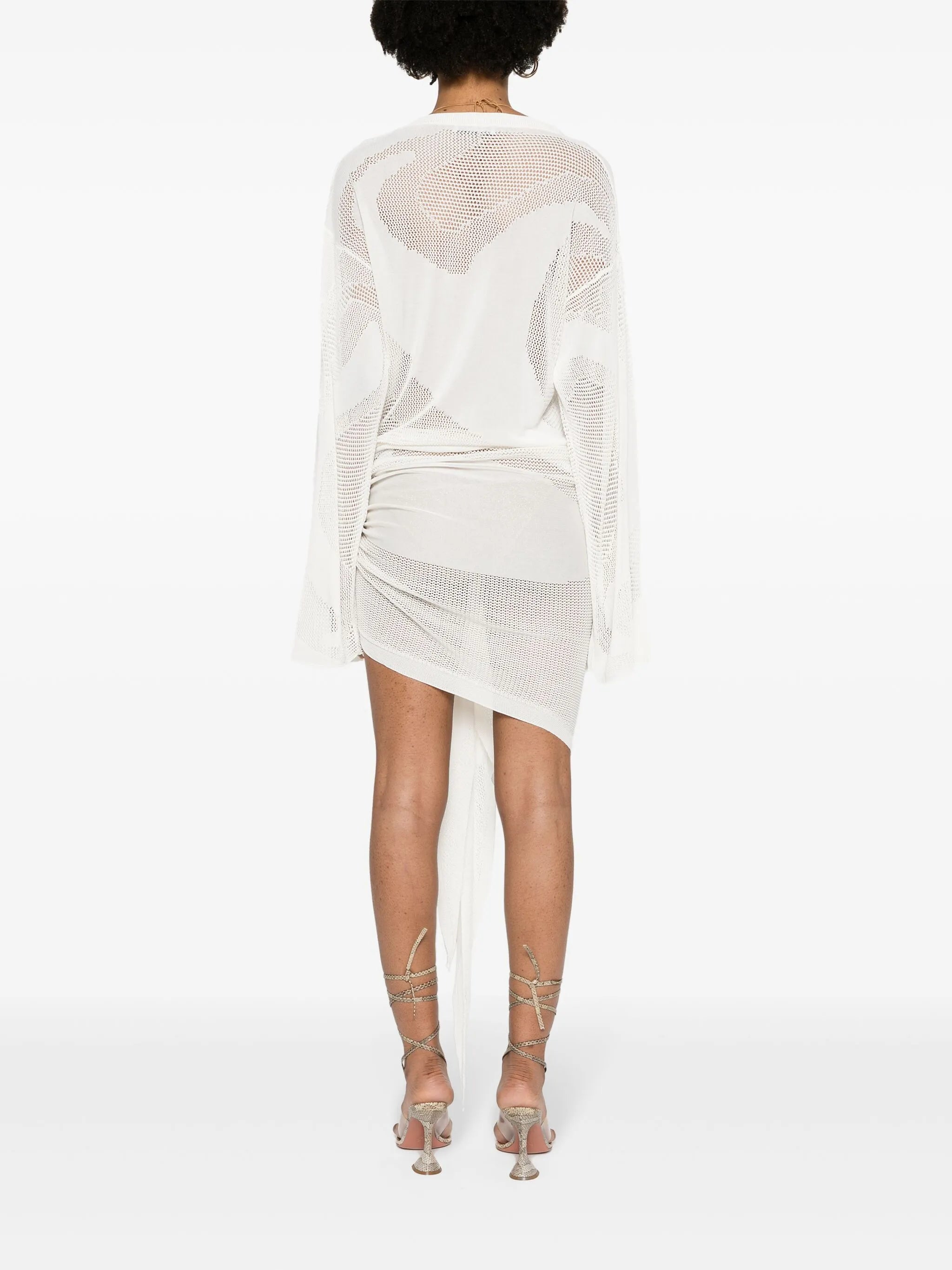 open-knit mini dress
