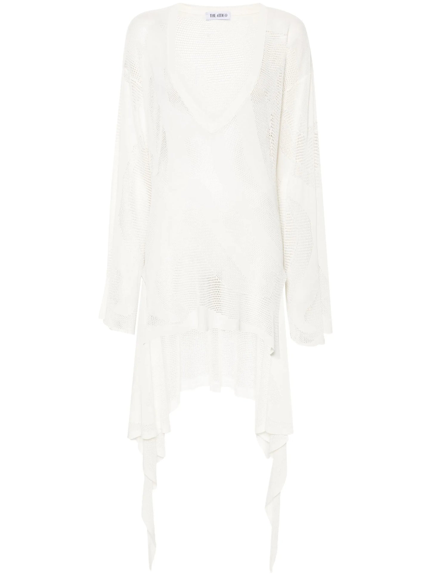 open-knit mini dress