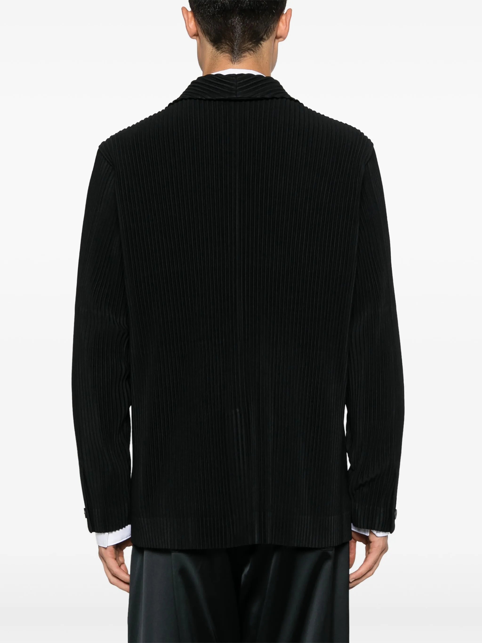 plissé blazer