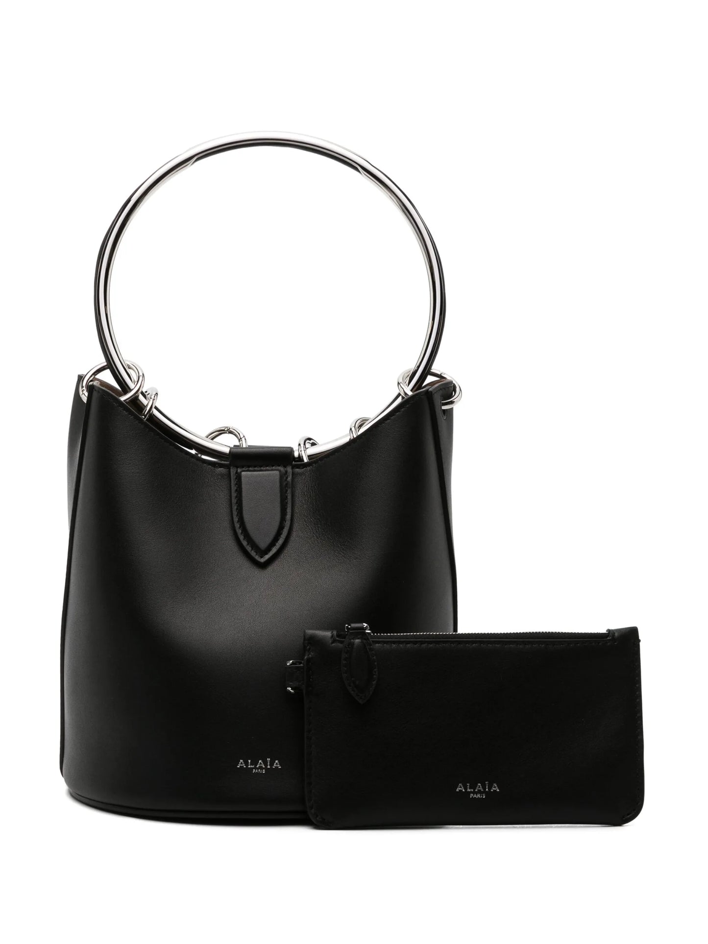 medium Ring leather bucket bag