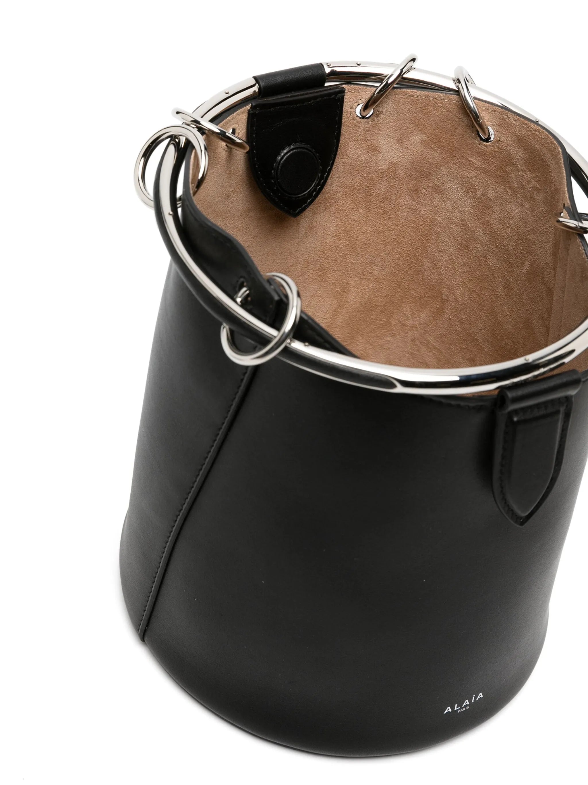 medium Ring leather bucket bag