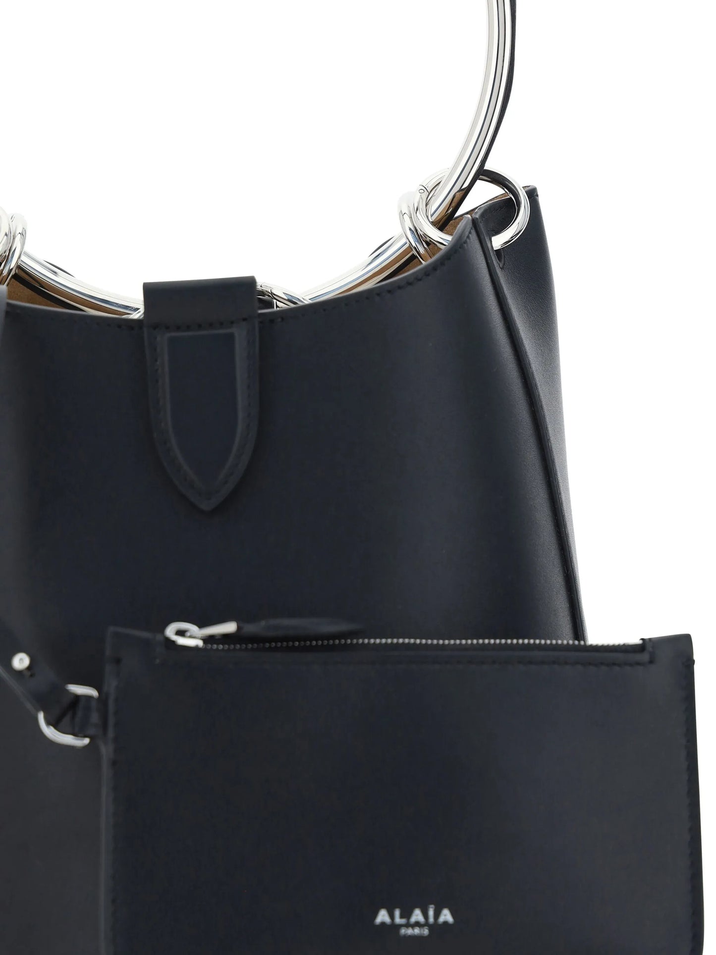 medium Ring leather bucket bag