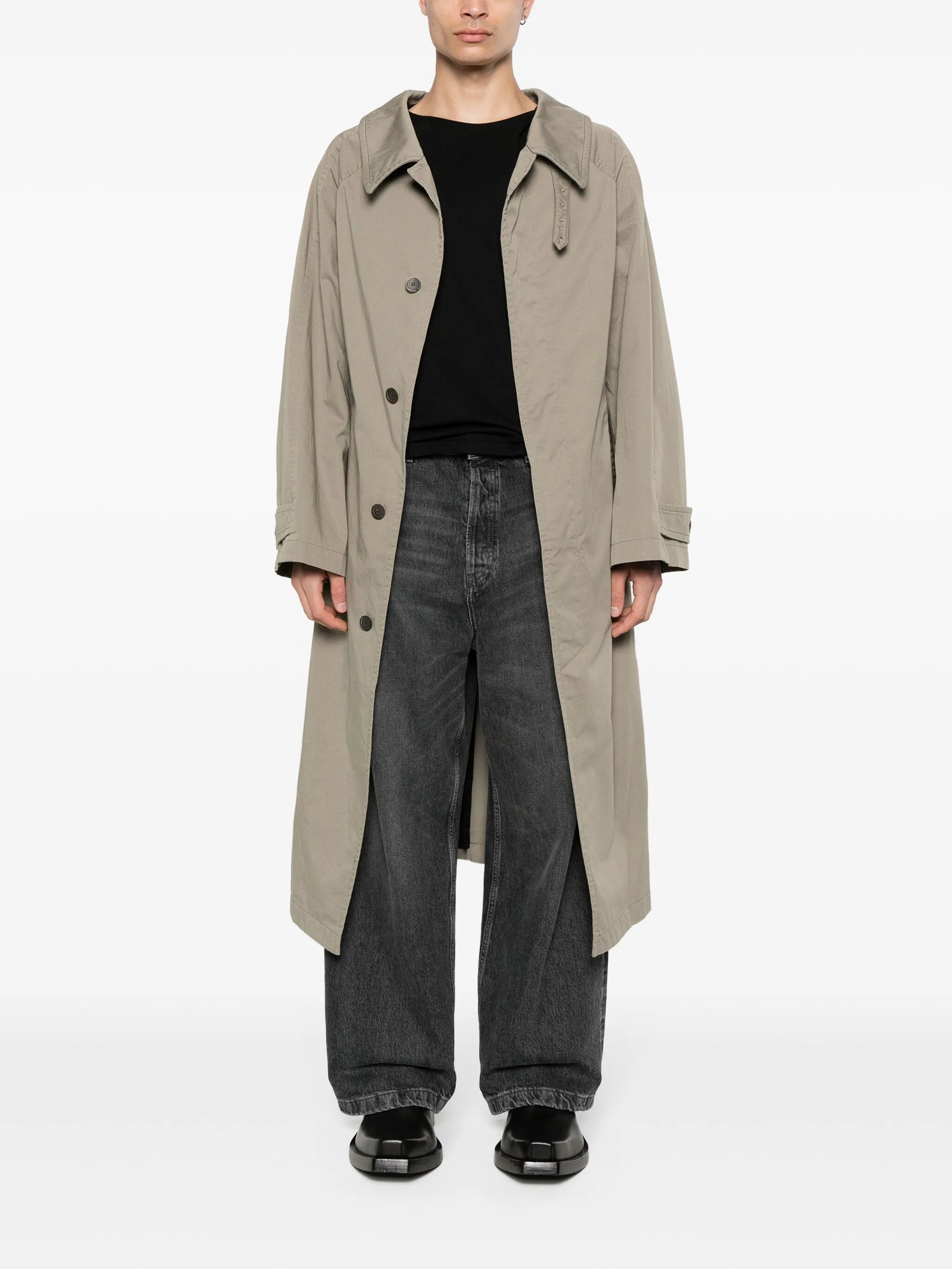 twill-weave cotton coat