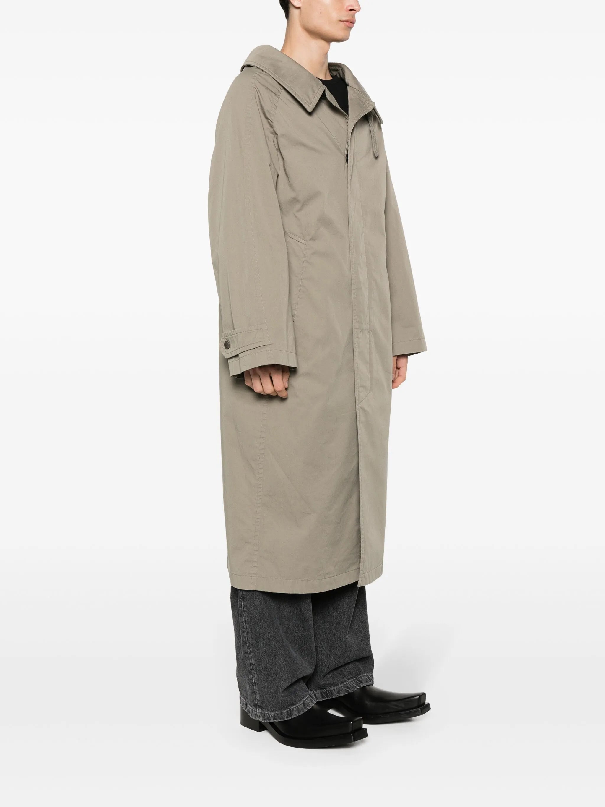 twill-weave cotton coat