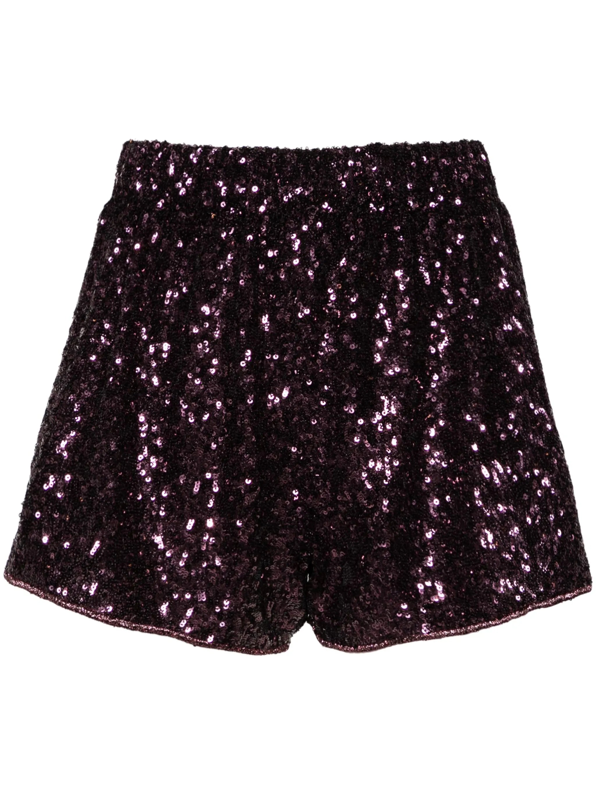 sequinned short shorts