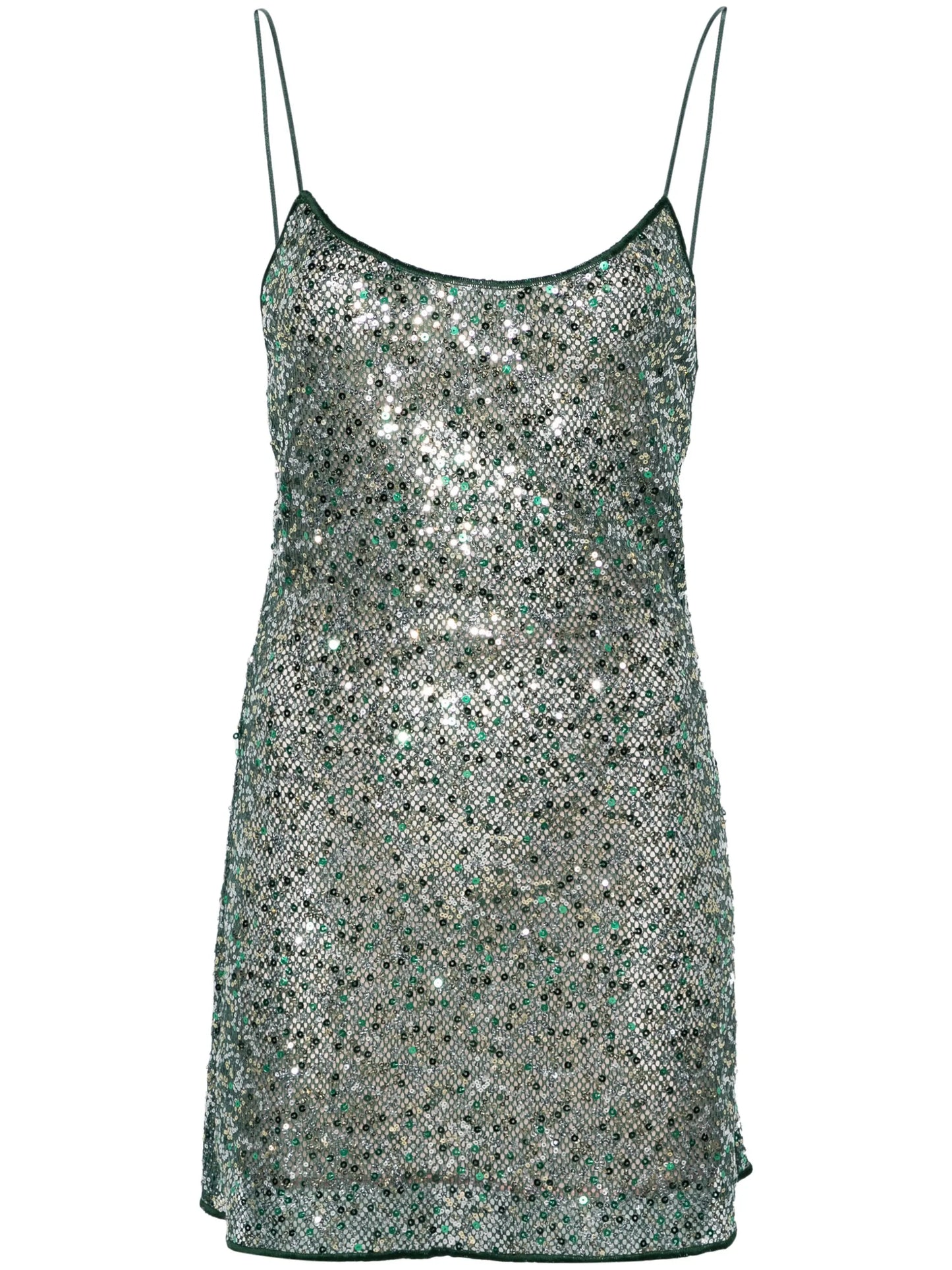 sequined mesh minidress