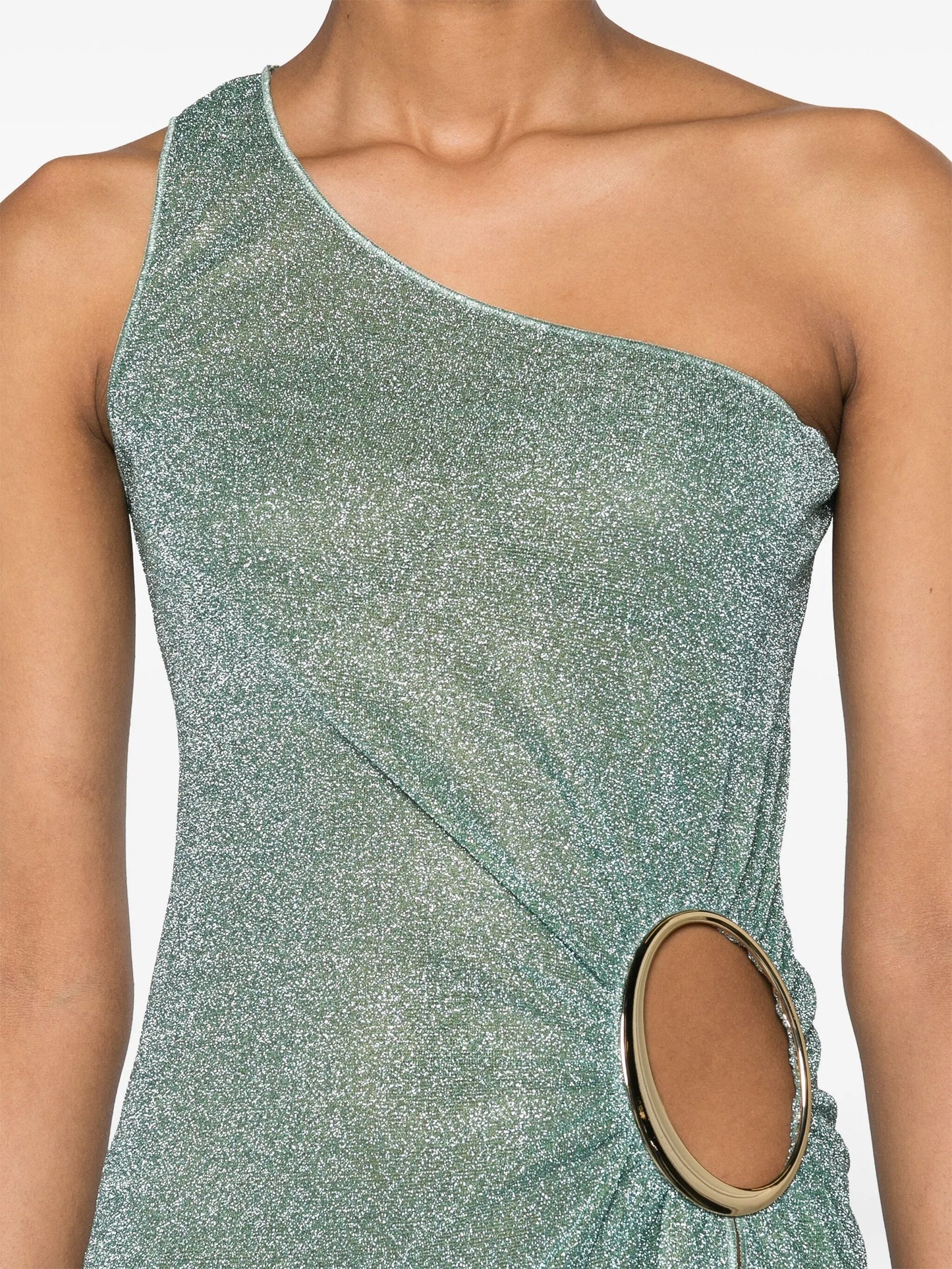 Lumière Maxi-O lurex minidress
