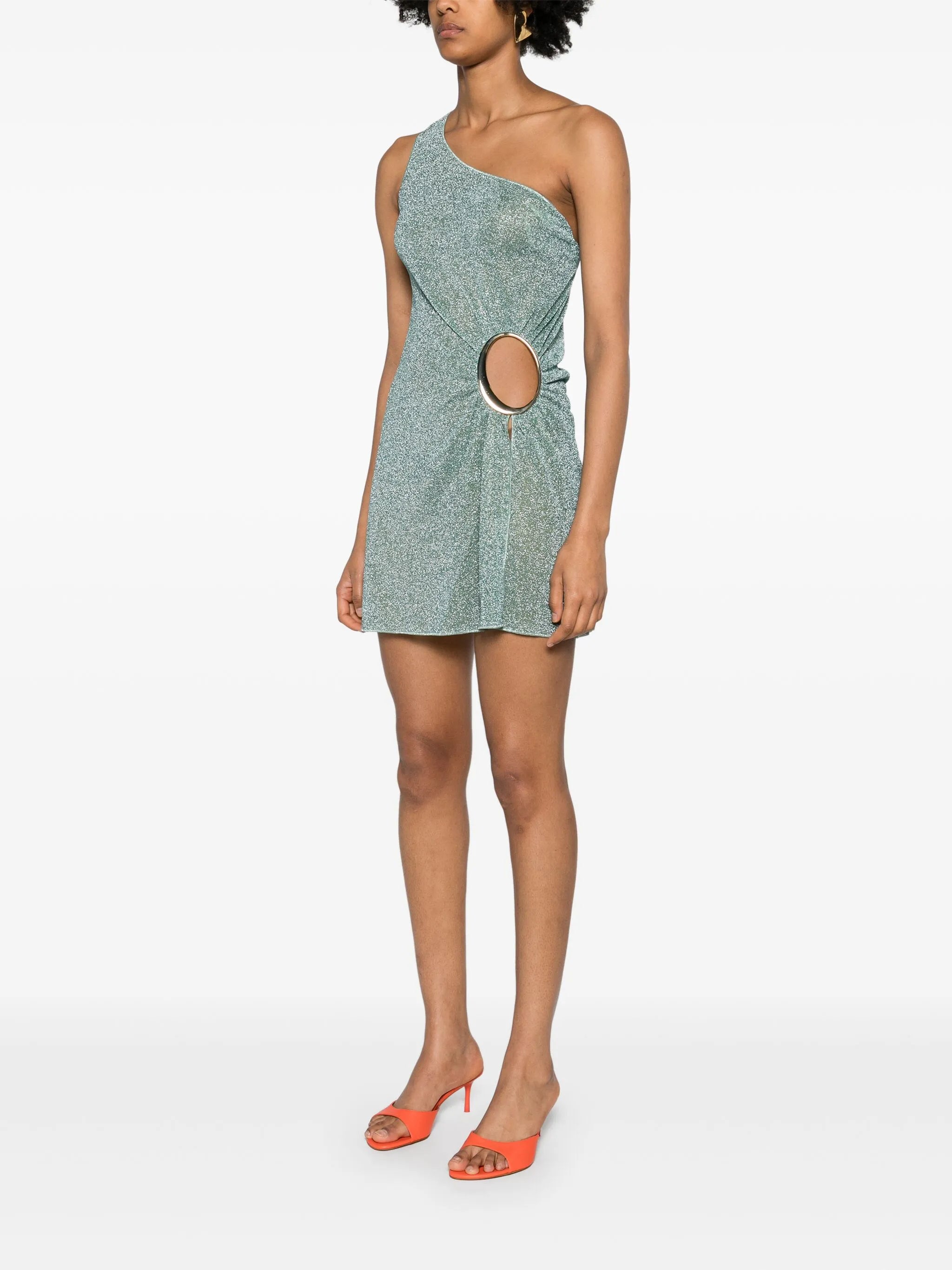 Lumière Maxi-O lurex minidress