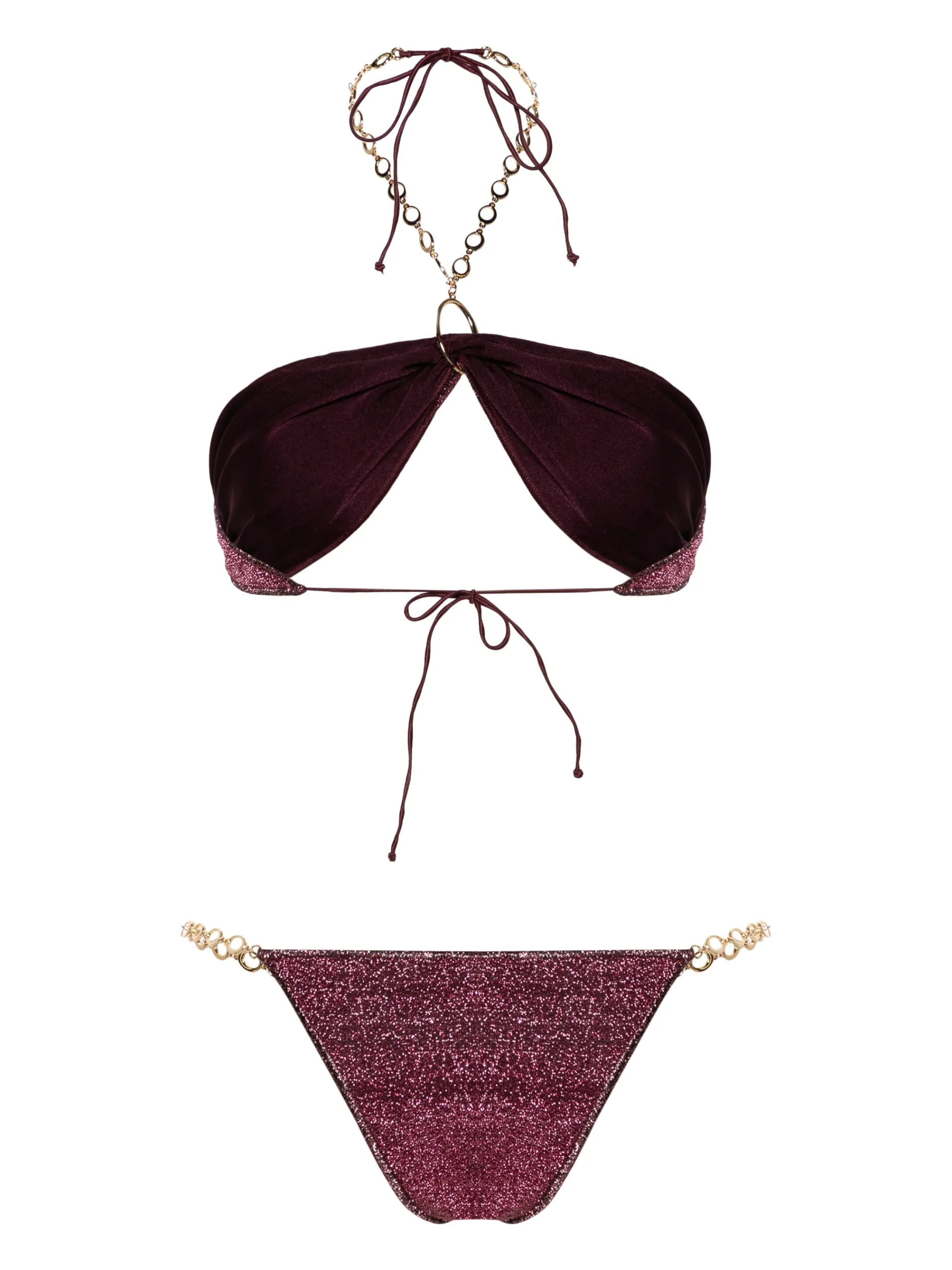 Lumière O Chain lurex bikini