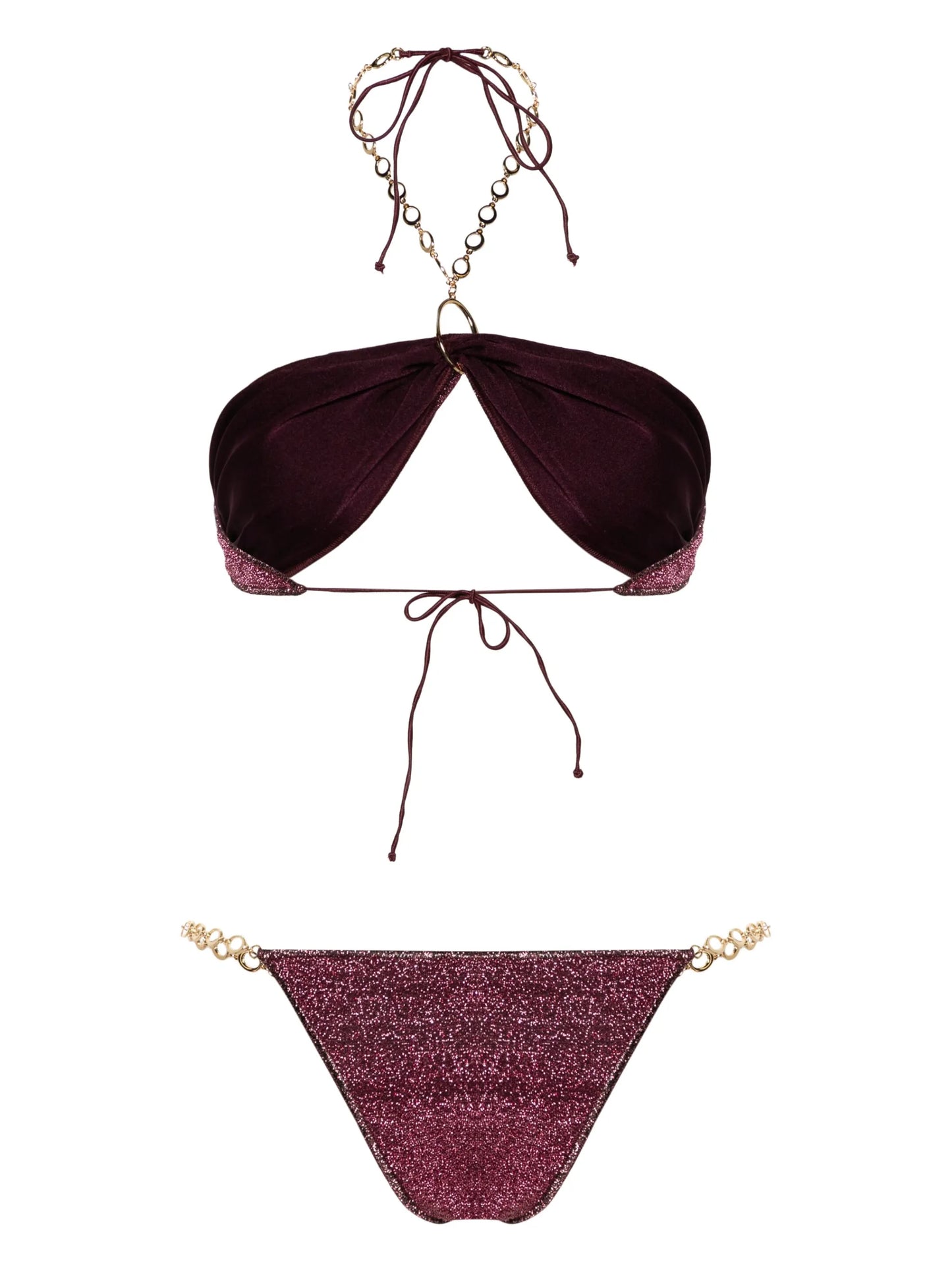 Lumière O Chain lurex bikini
