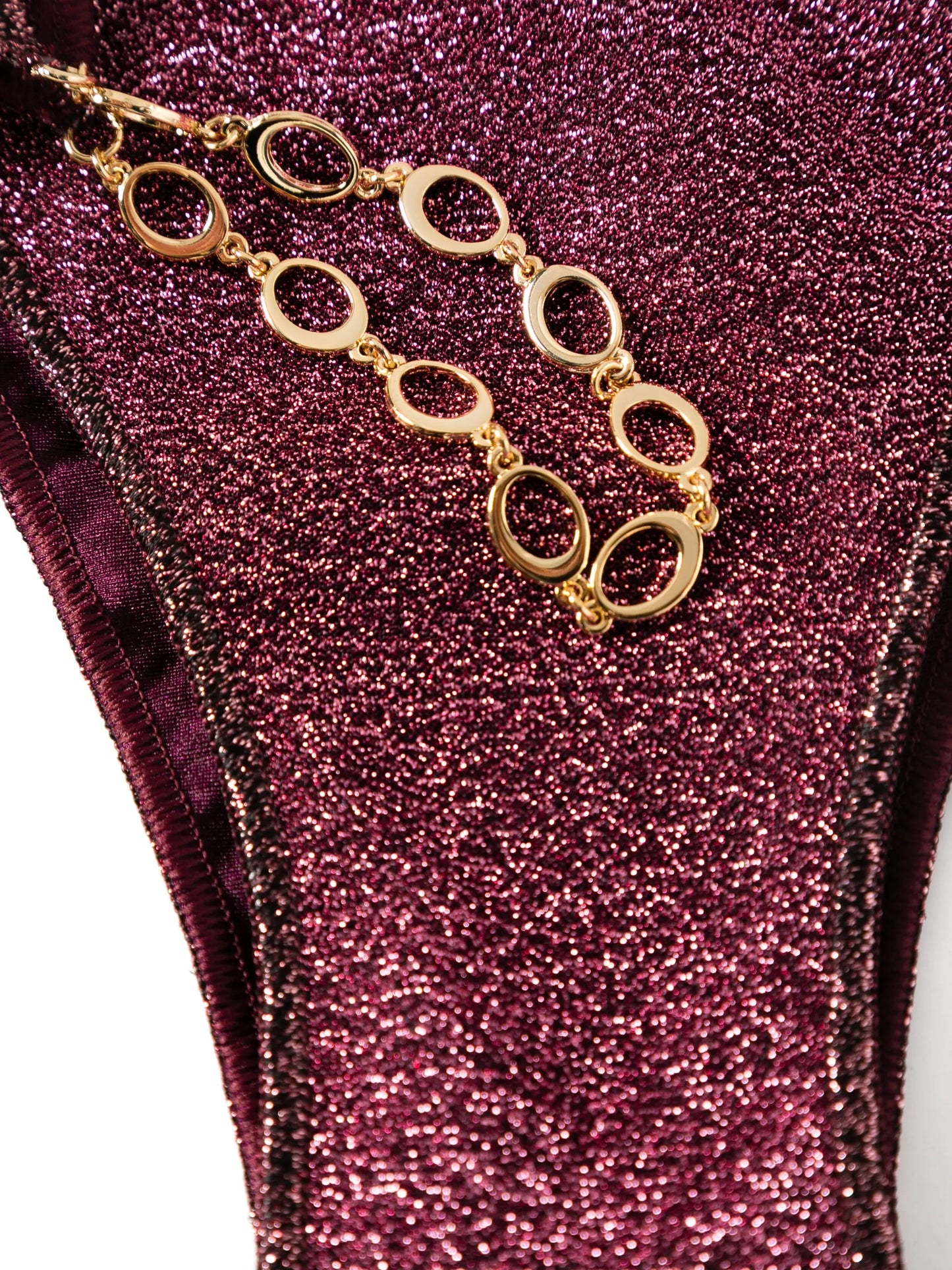 Lumière O Chain lurex bikini