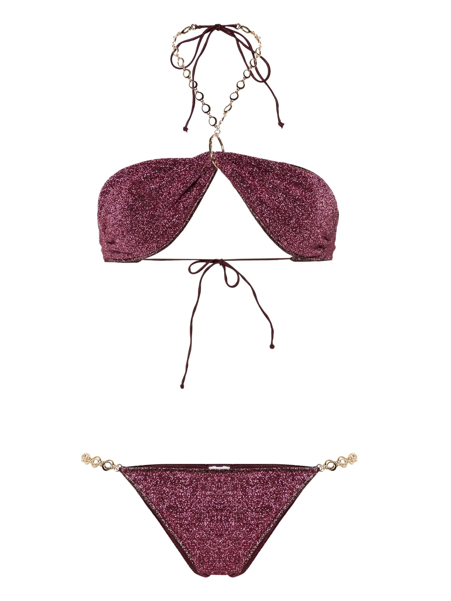 Lumière O Chain lurex bikini