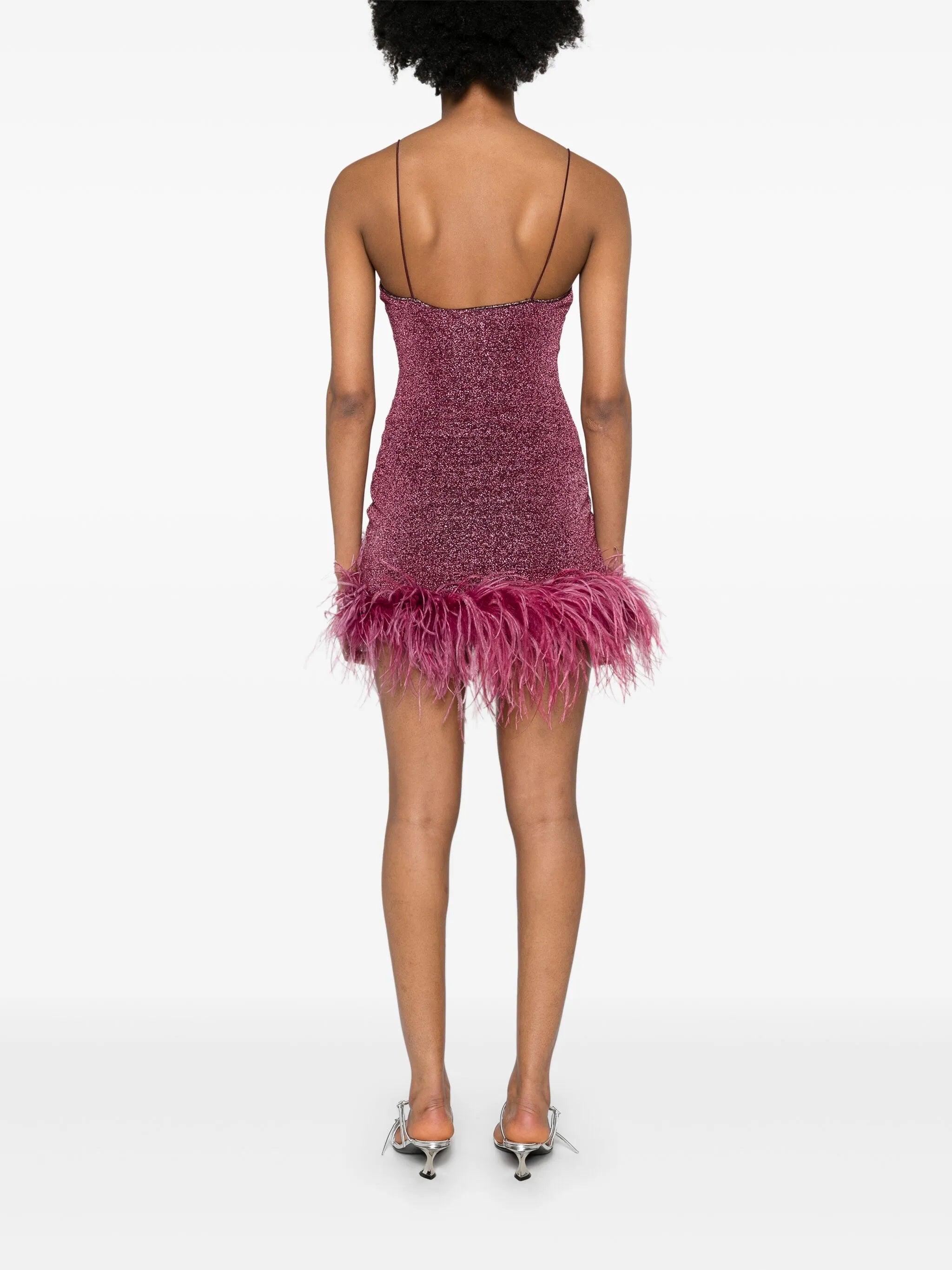 Lumière Plumage lurex minidress