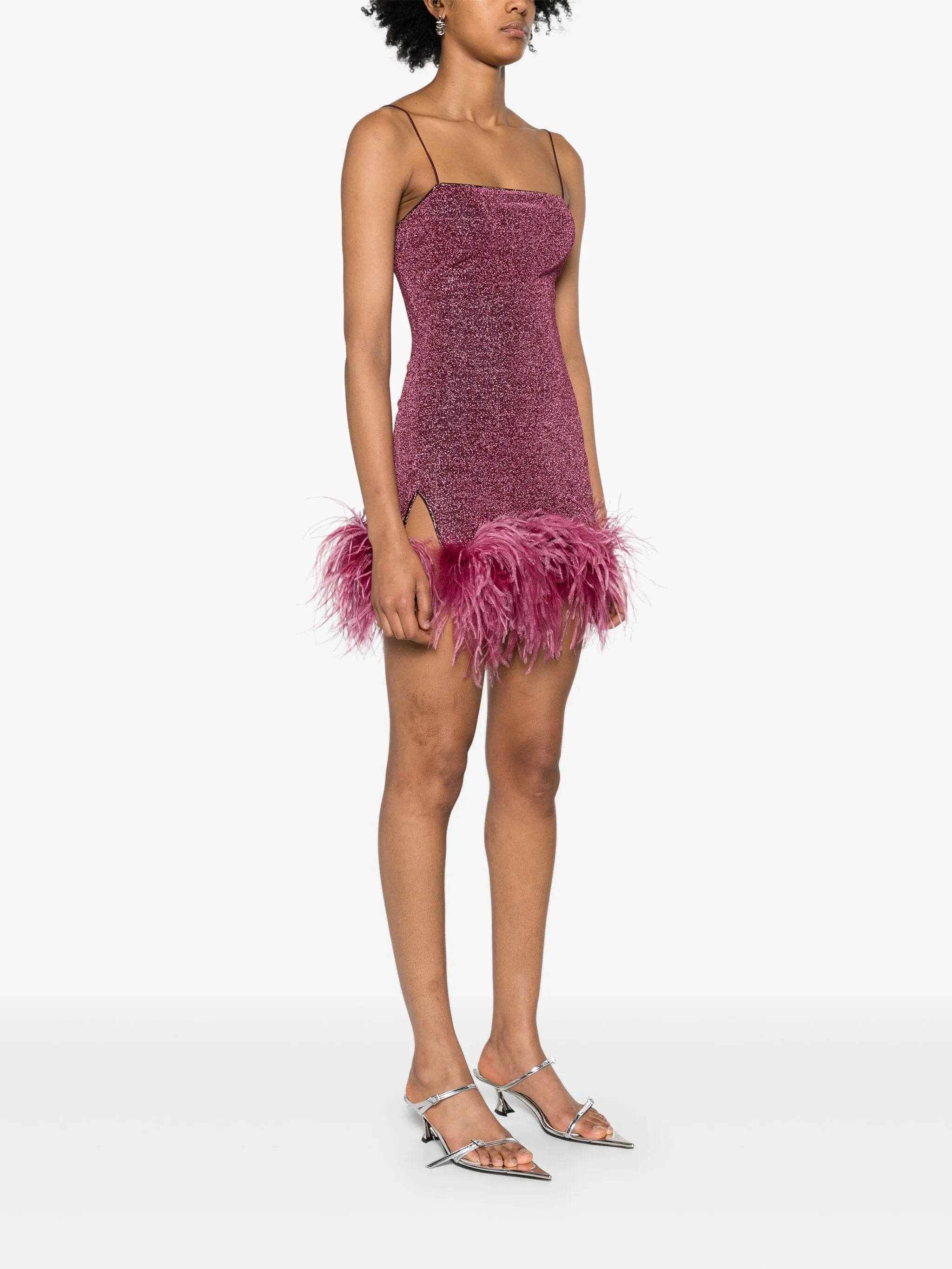 Lumière Plumage lurex minidress