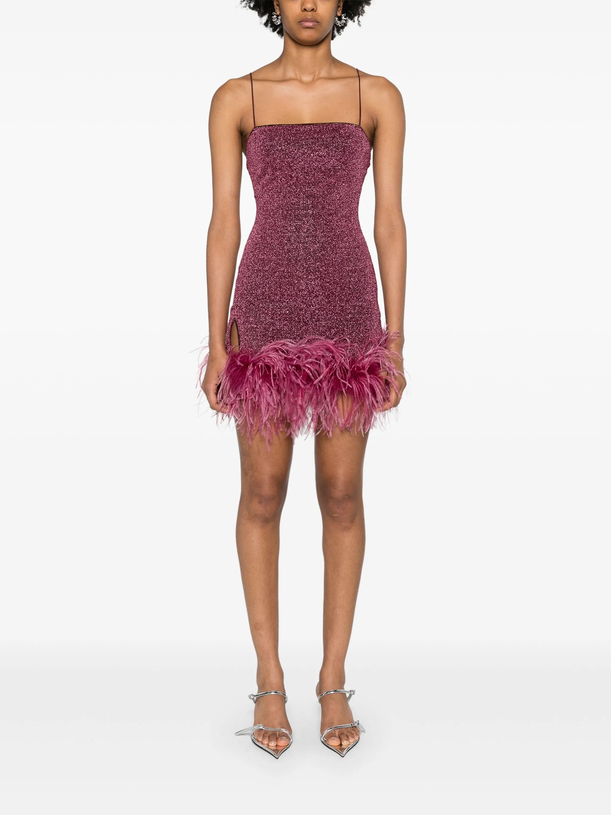 Lumière Plumage lurex minidress