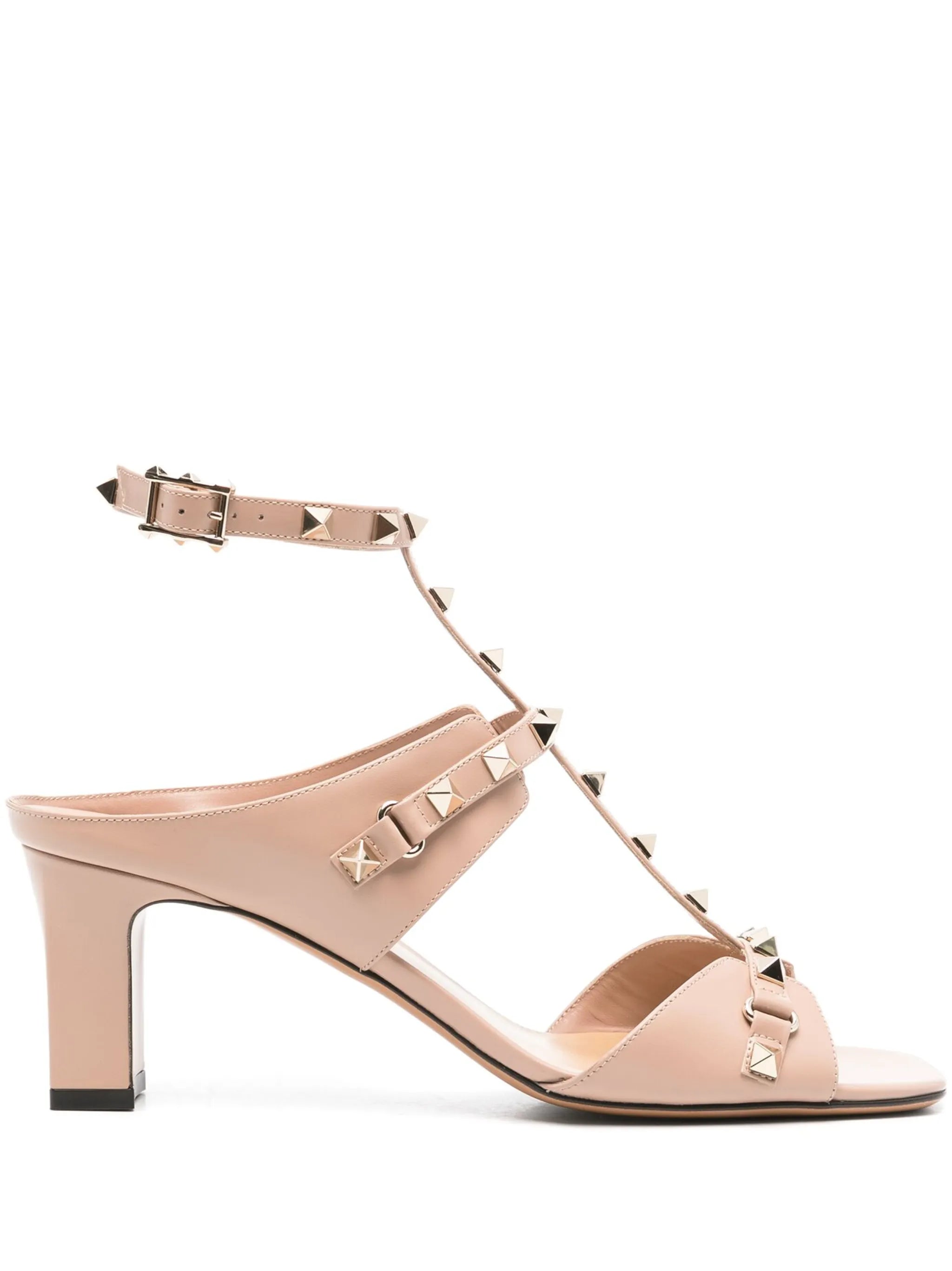 60mm Rockstud leather sandals