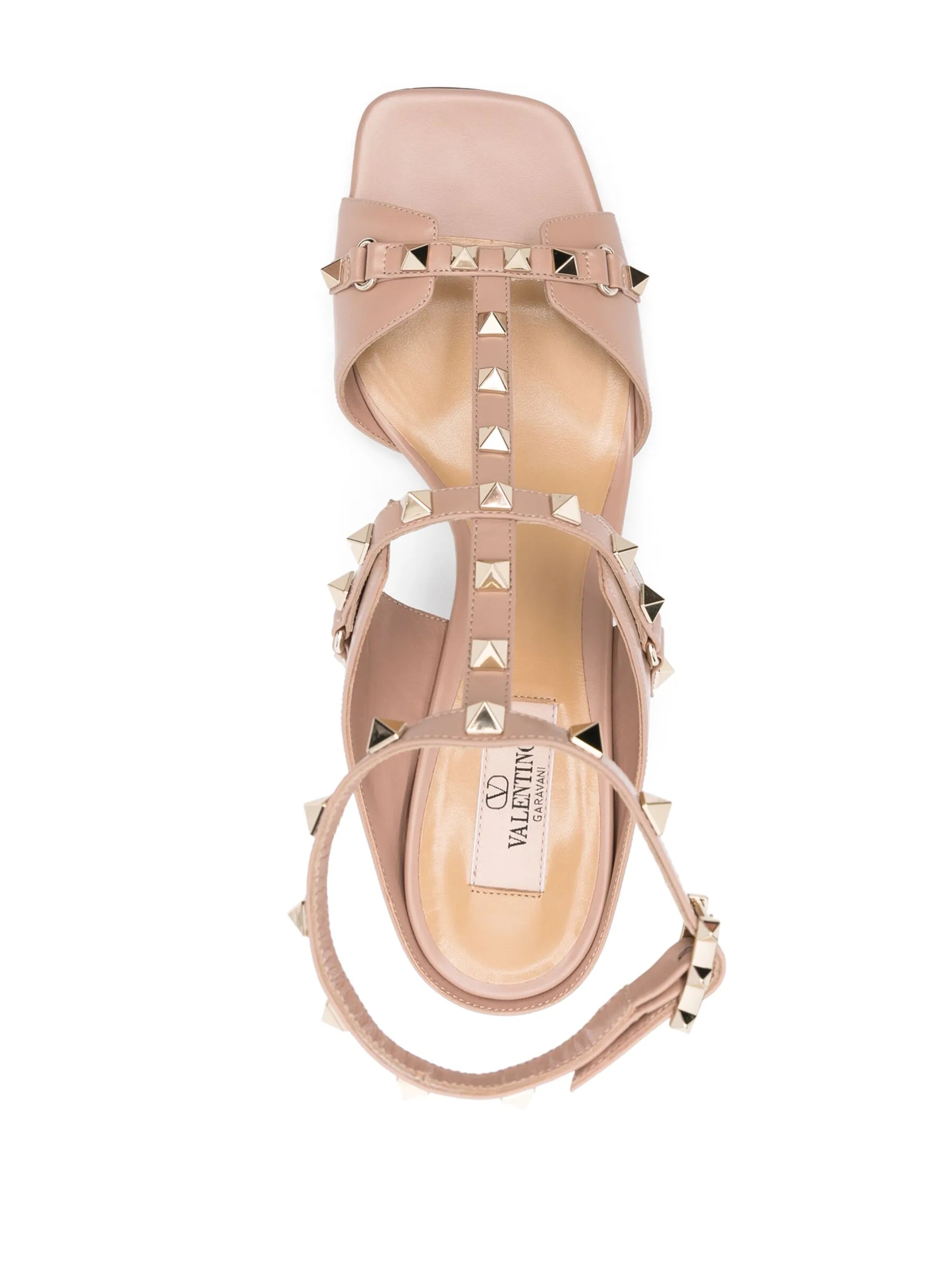 60mm Rockstud leather sandals