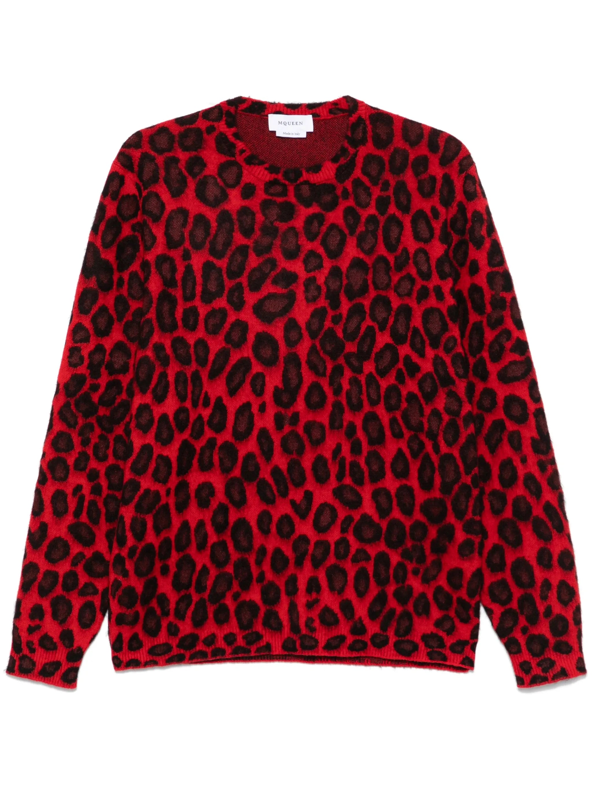 leopard jacquard sweater