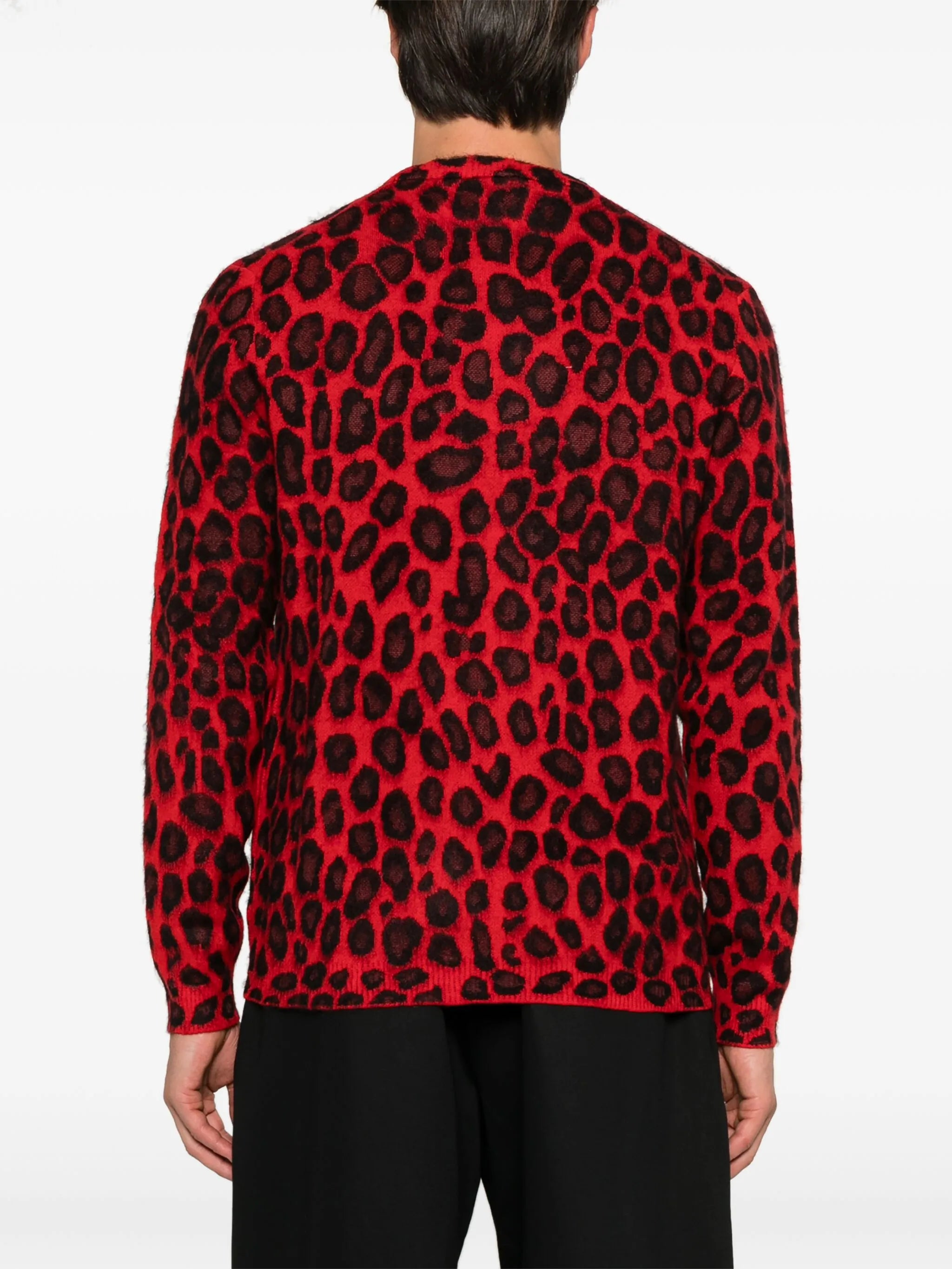 leopard jacquard sweater