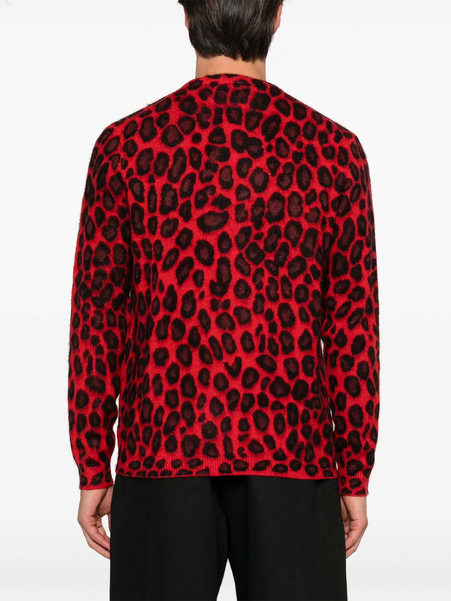 leopard jacquard sweater