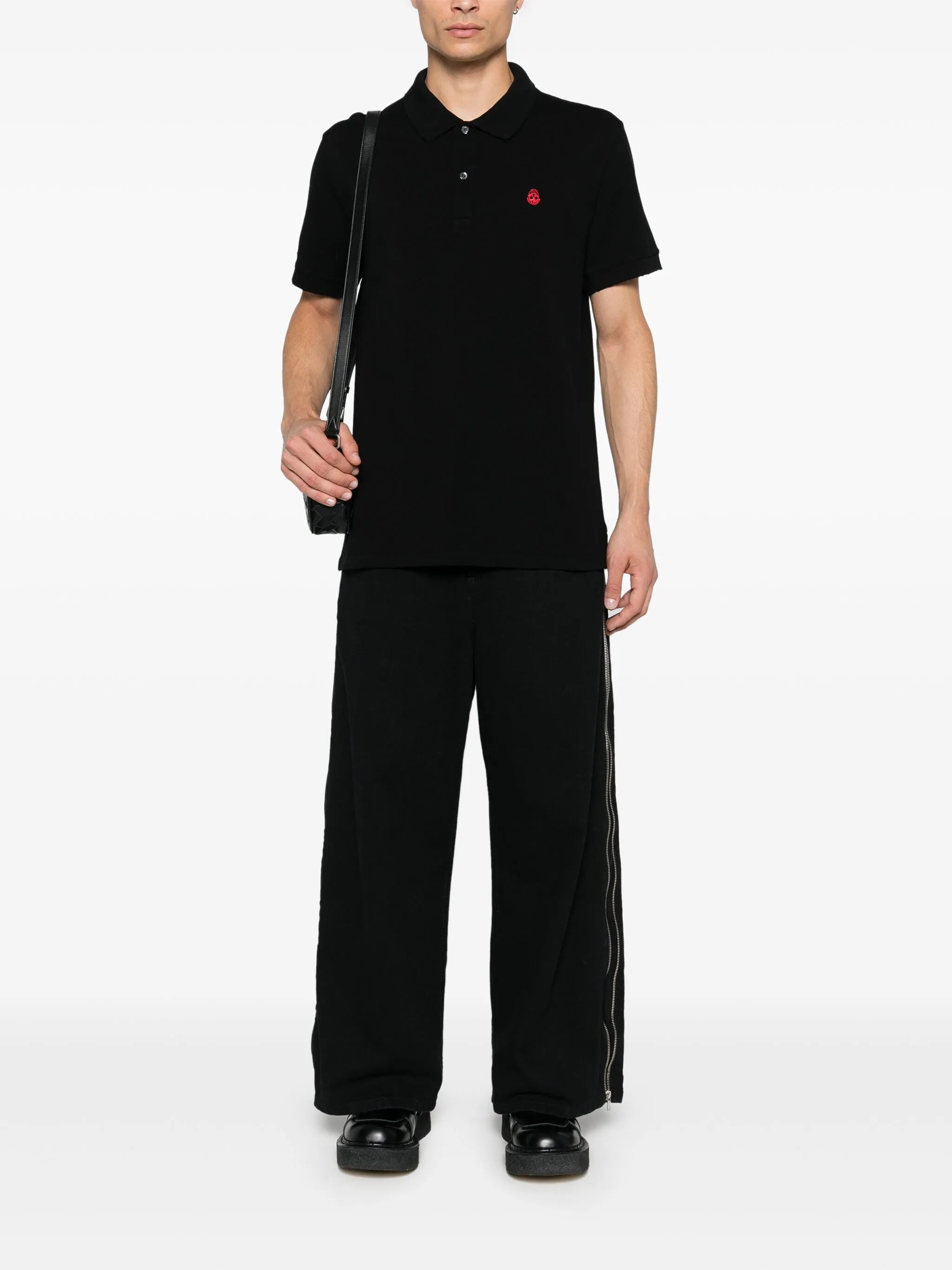 inverted-skull polo shirt